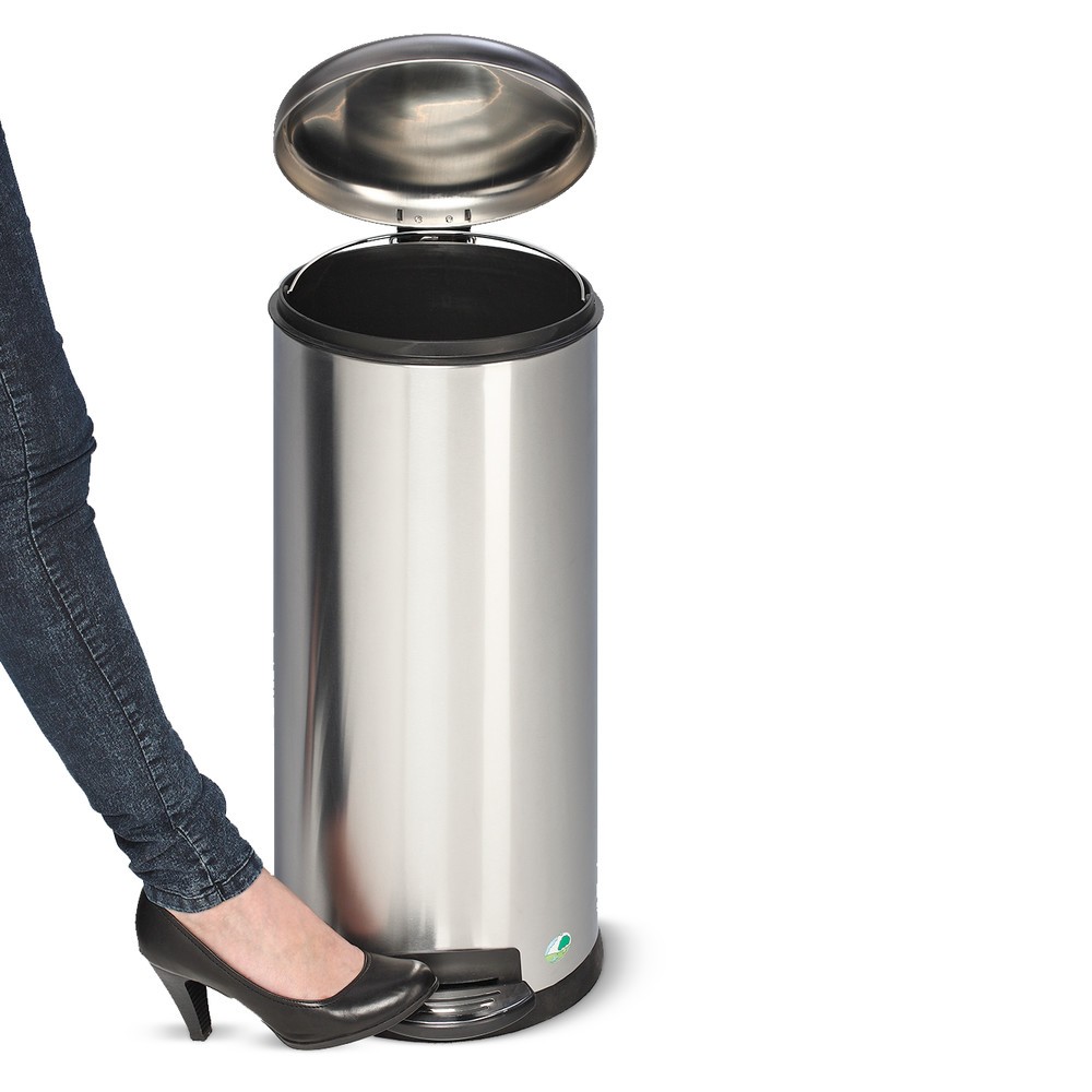 Número de imagen del producto 2: Contenedor de residuos con pedal, de acero inoxidable, 3 litros, mate