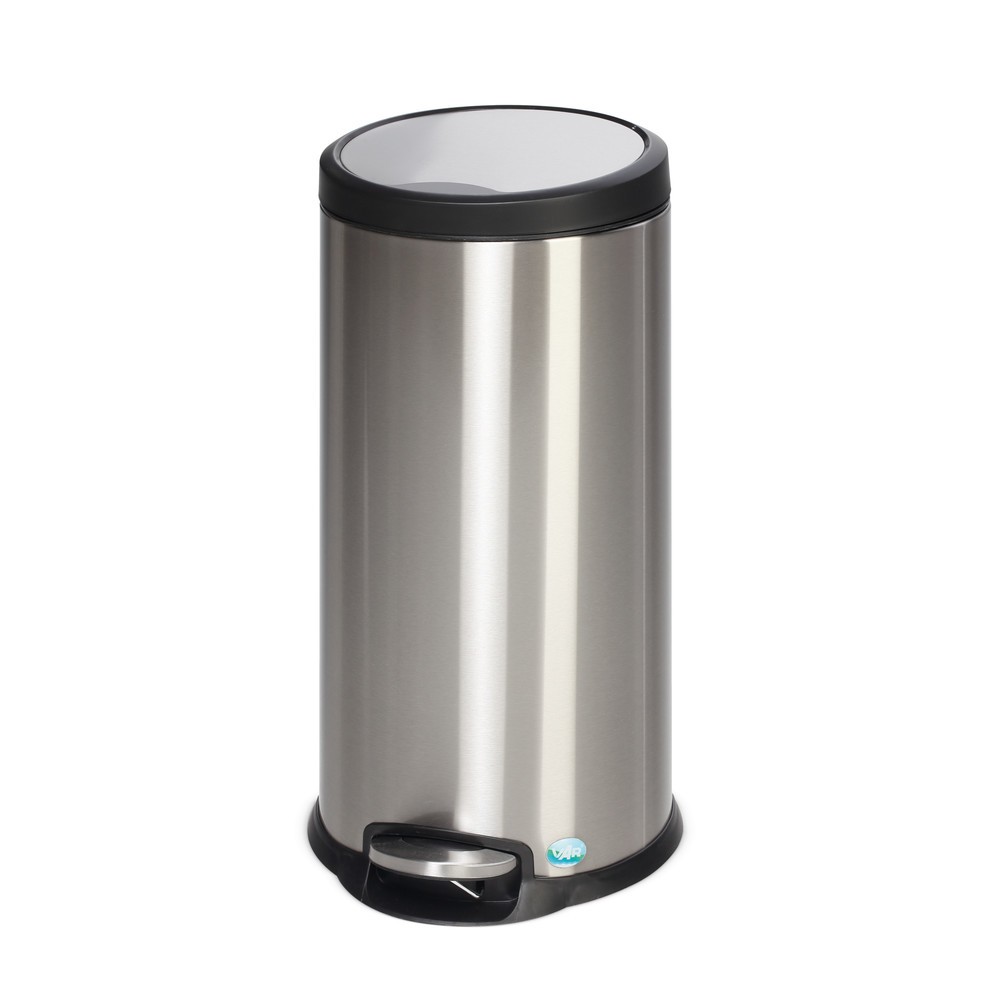 Número de imagen del producto 1: Contenedor de residuos con pedal, de acero inoxidable, 30 litros, mate