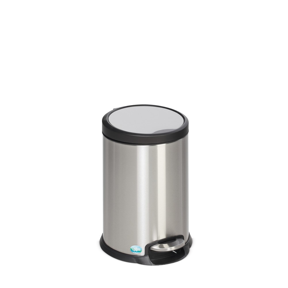 Número de imagen del producto 1: Contenedor de residuos con pedal, de acero inoxidable, 12 litros, mate