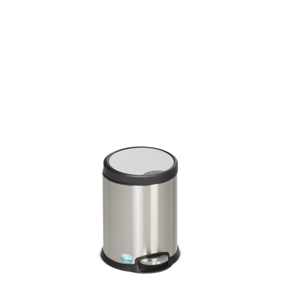 Número de imagen del producto 1: Contenedor de residuos con pedal, de acero inoxidable, 5 litros, mate