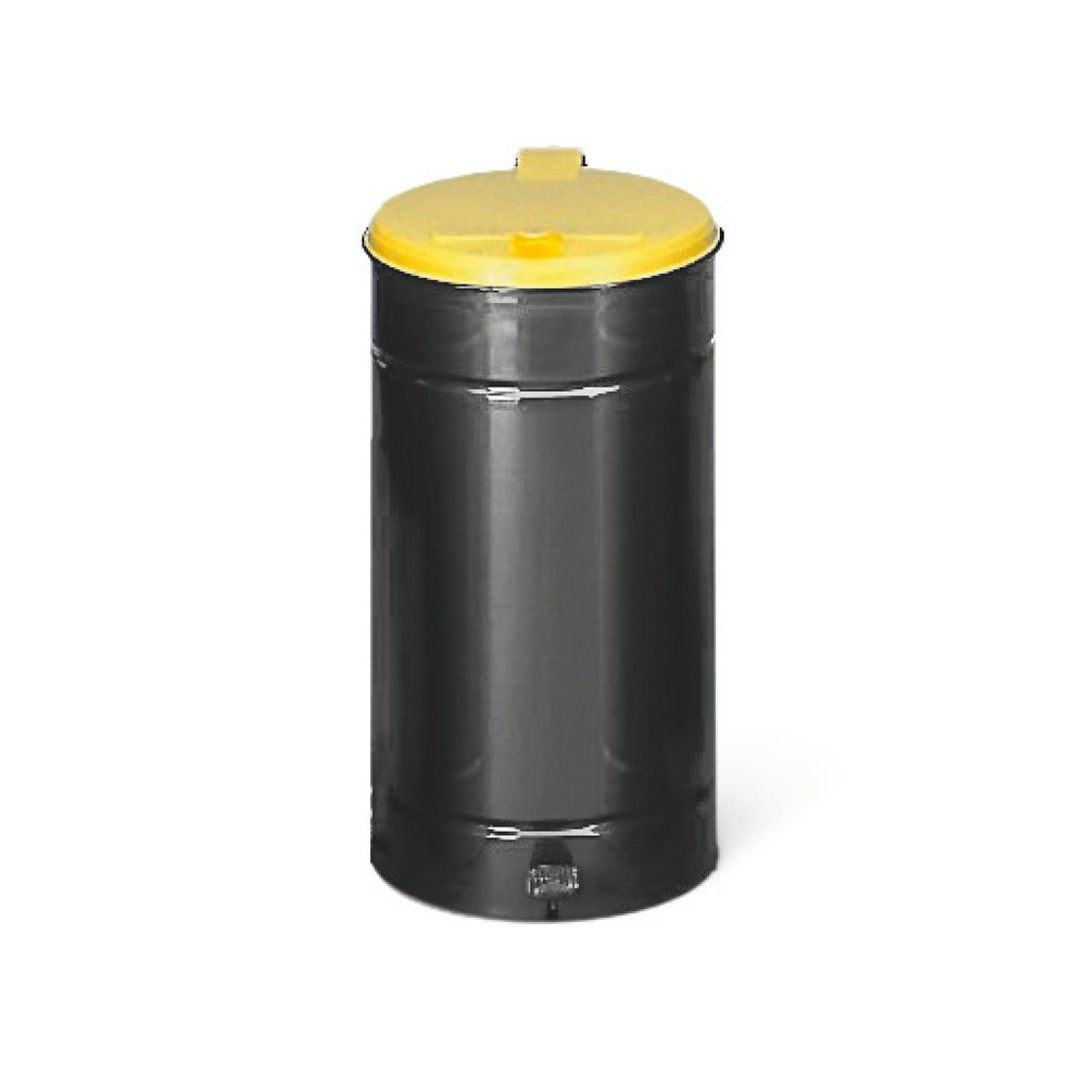 Número de imagen del producto 1: Con pedal Euro-Pedal, 60 litros, cuerpo antracita, tapa amarilla
