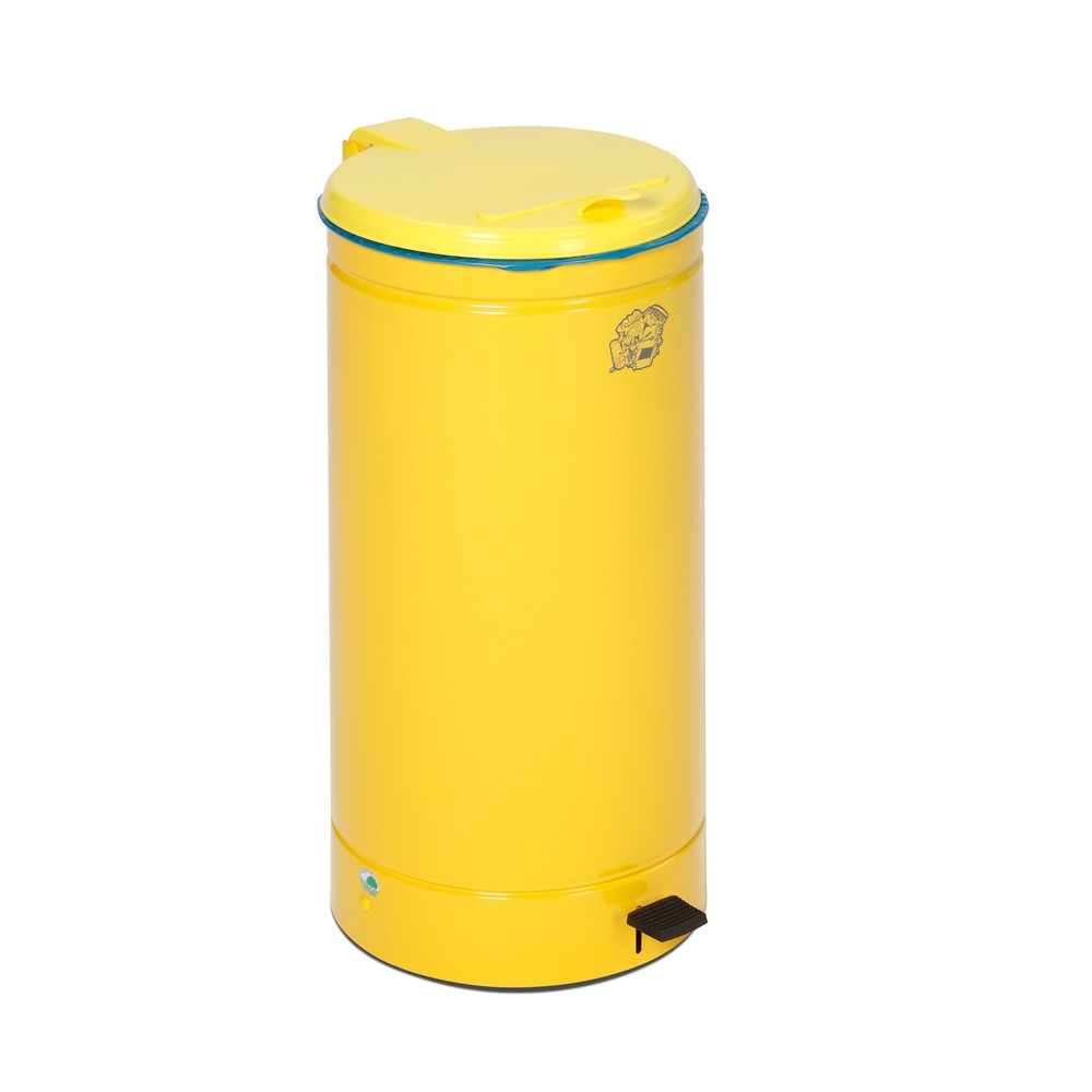 Número de imagen del producto 2: Con pedal Euro-Pedal, 60 litros, cuerpo amarillo, tapa amarilla