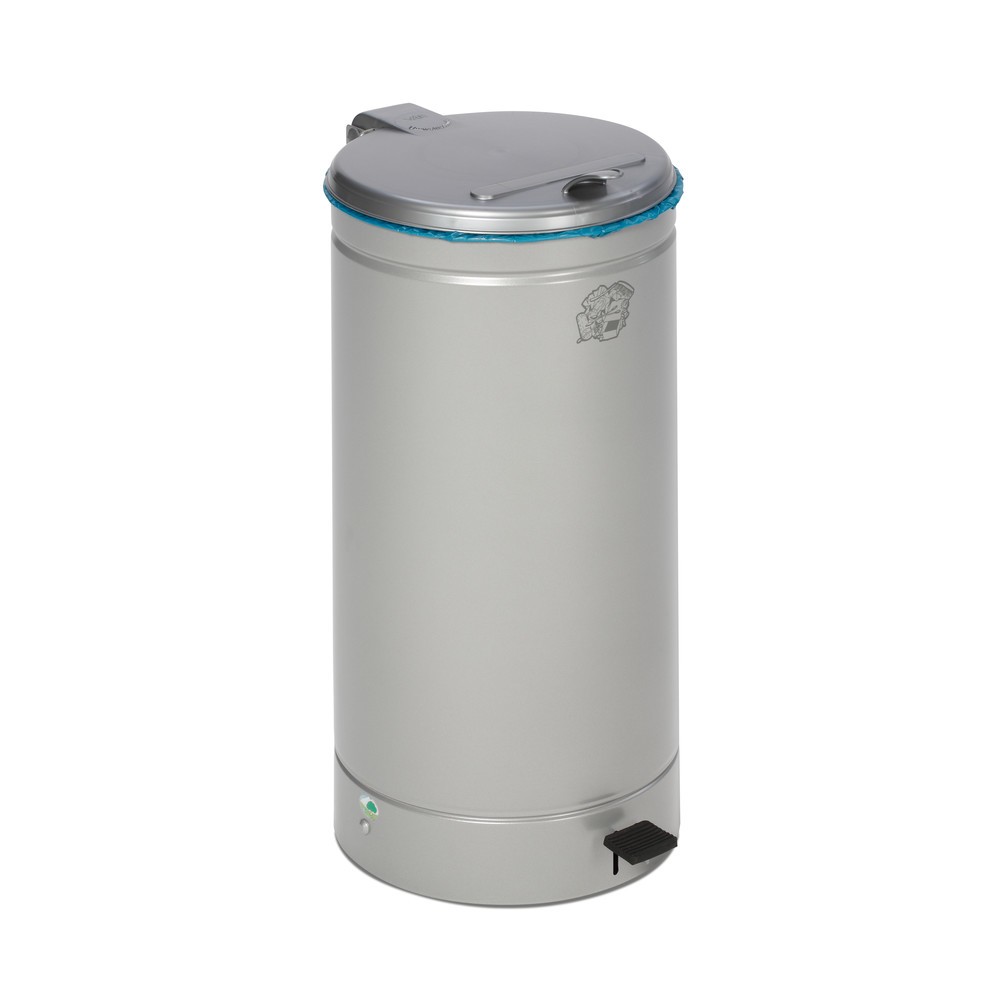 Número de imagen del producto 2: Con pedal Euro-Pedal, 60 litros, cuerpo gris, tapa plata