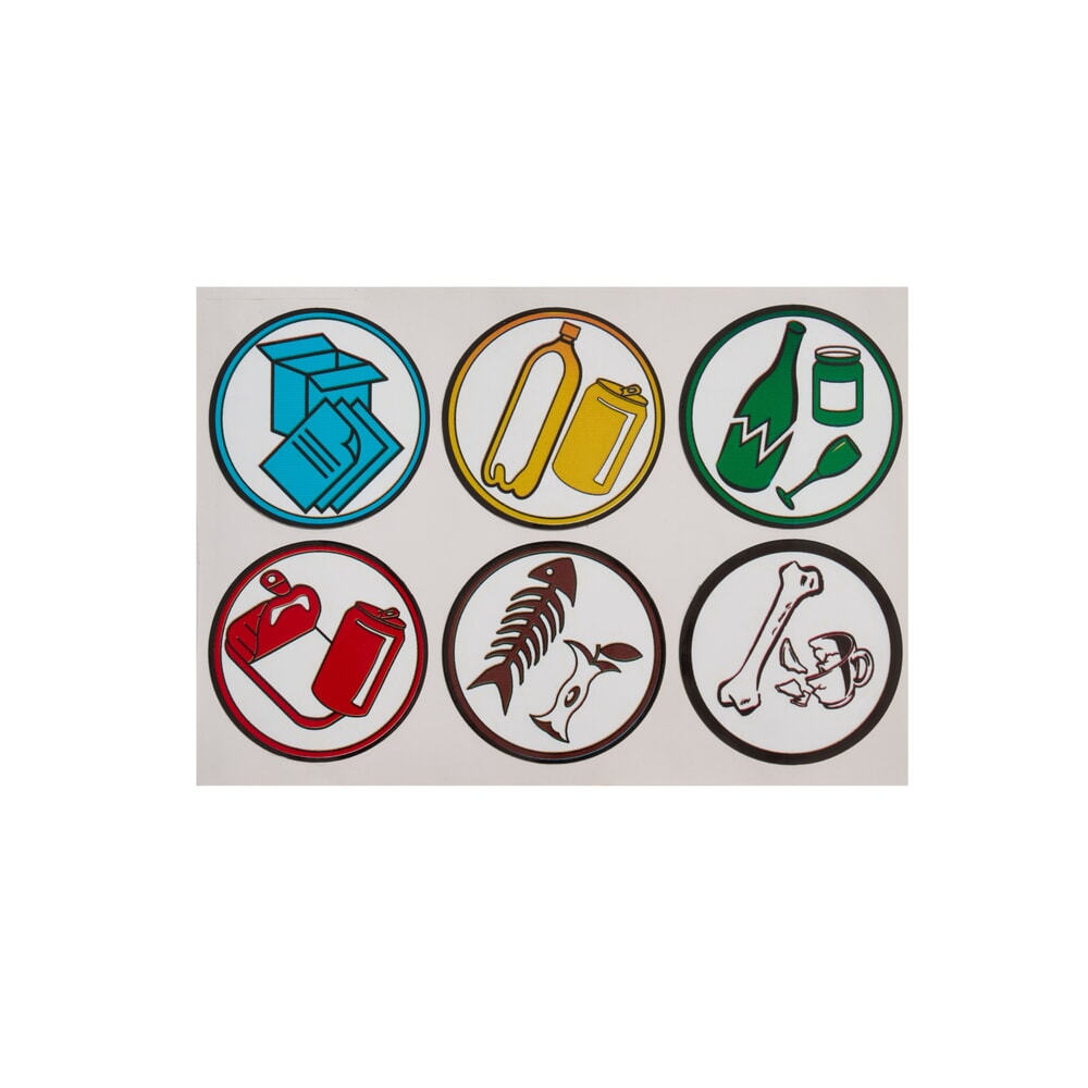 Número de imagen del producto 4: HEMMDAL Contenedor de residuos para reciclado Trio, con 3 recipientes interiores, 120 litros cada uno