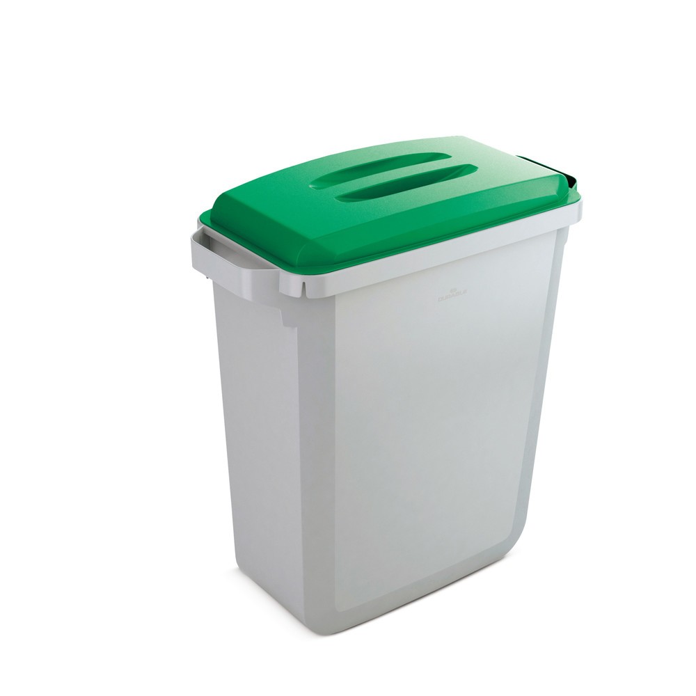 Número de imagen del producto 1: Contenedor de residuos y de reciclaje DURABIN 60 litros, PP, gris/verde