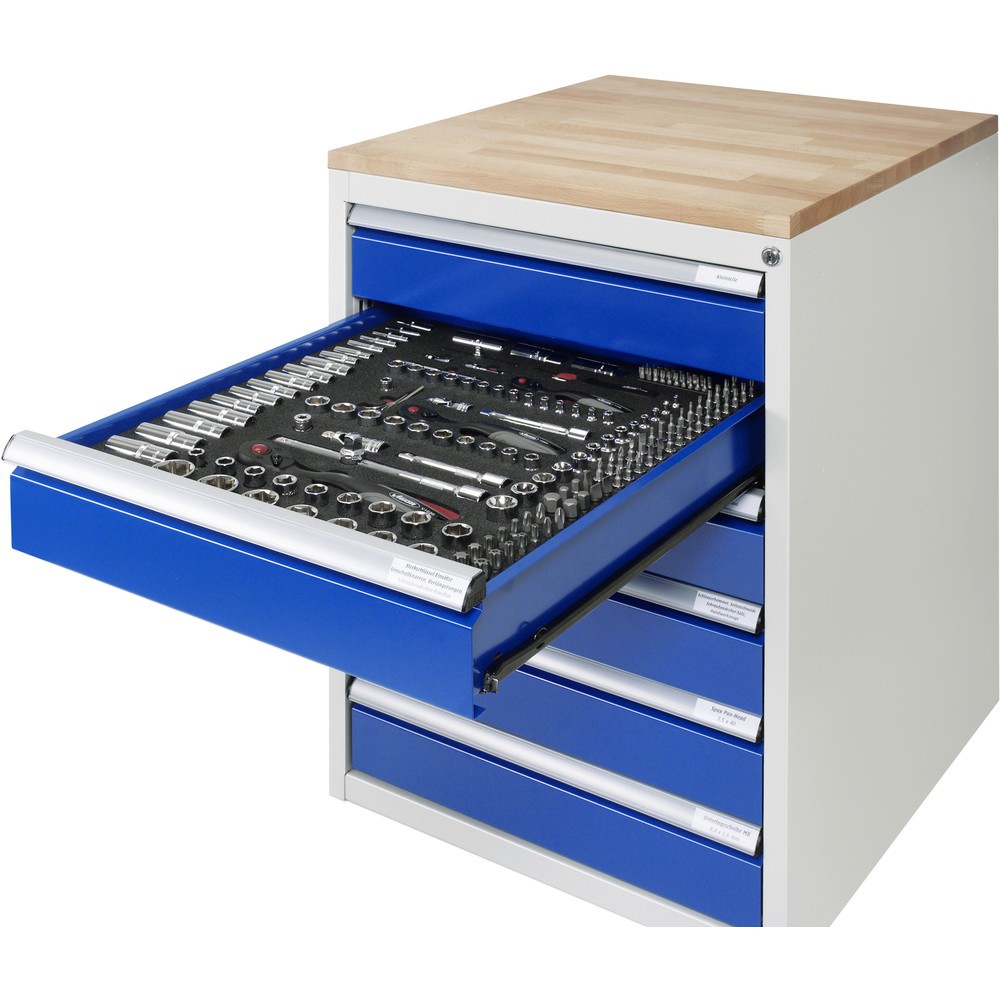 Número de imagen del producto 2: Contenedor para debajo con ruedas RAU, serie 7000, H x A x F 745 x 580 x 650 mm, con 4 cajones