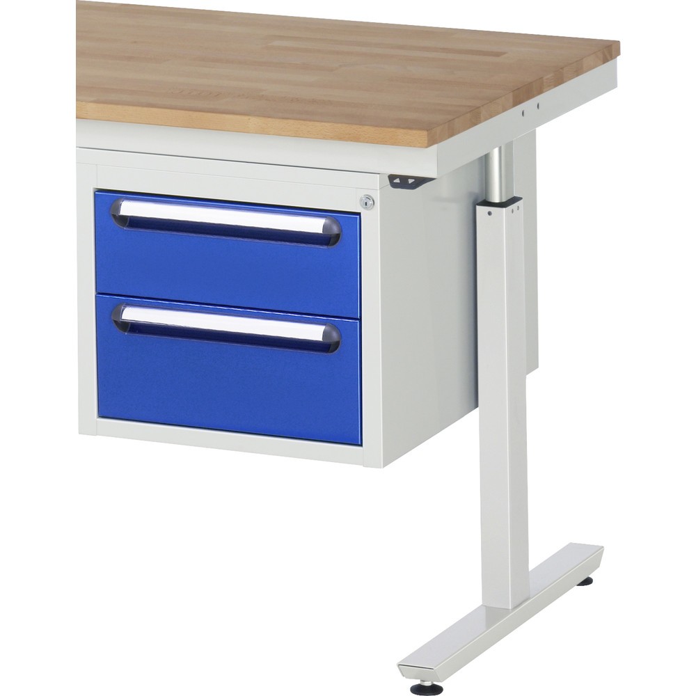 Imagen del producto: Contenedor para debajo RAU para banco de trabajo serie adlatus, H x A x F 395 x 480 x 600 mm, con 2 cajones