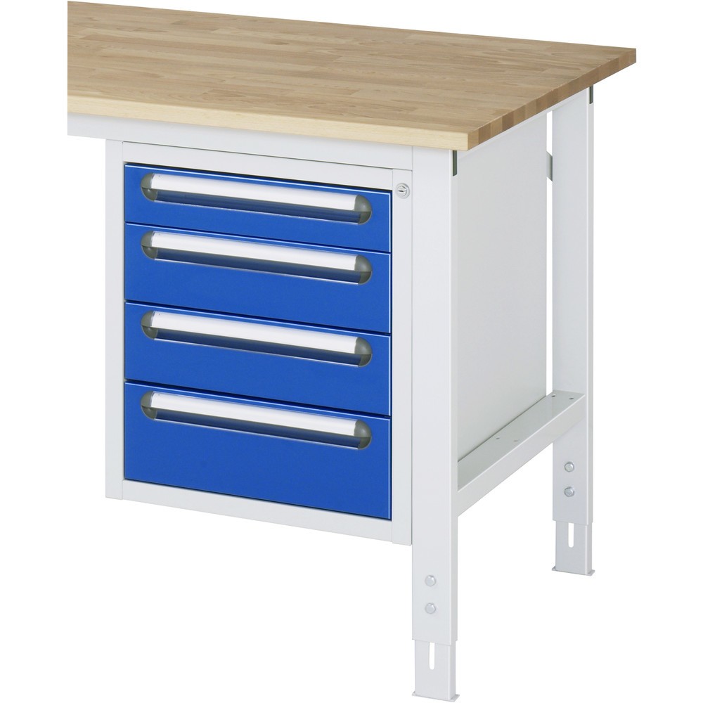 Número de imagen del producto 2: Contenedor para debajo RAU para mesa de trabajo serie Tom, H x A x F 545 x 480 x 600 mm, con 4 cajones