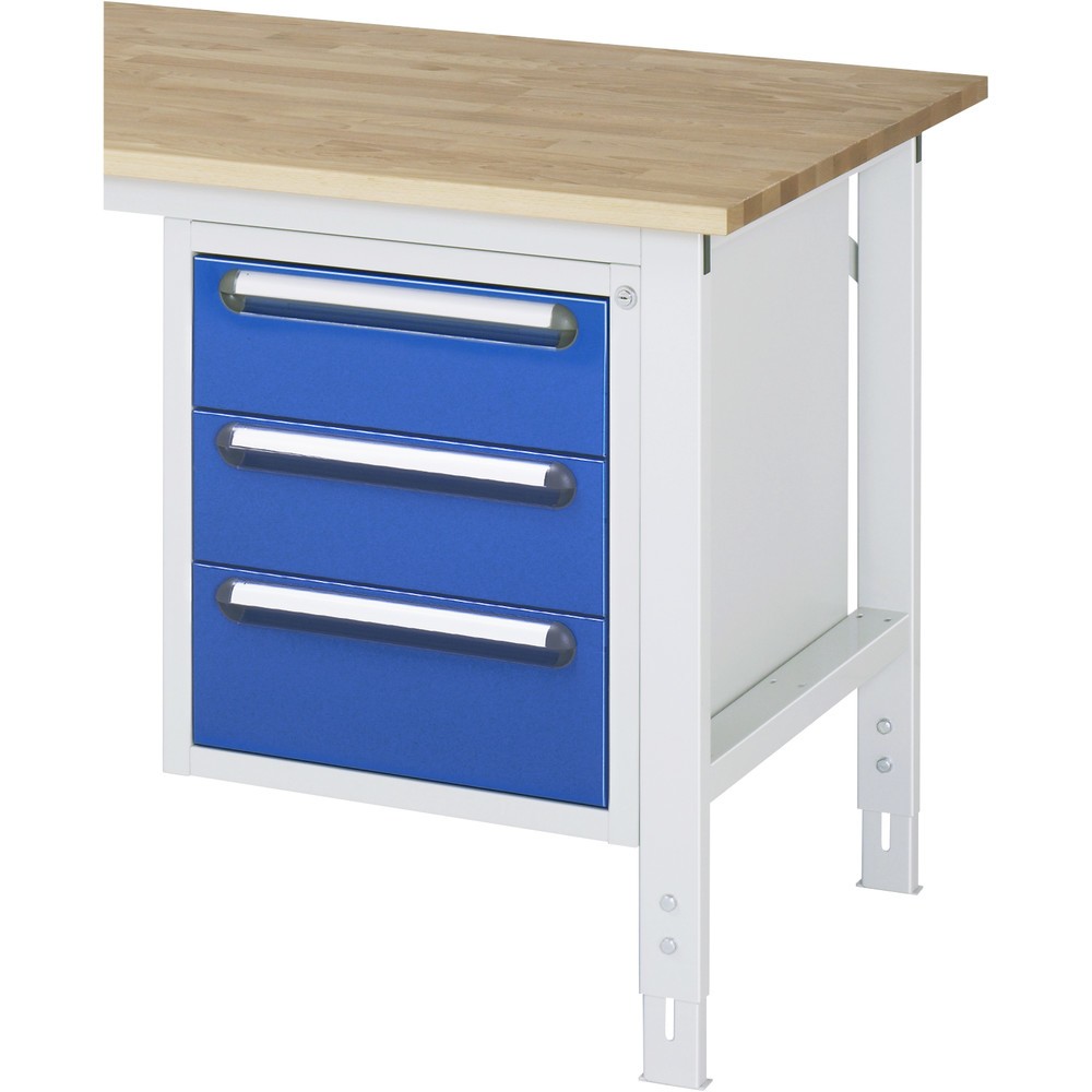 Número de imagen del producto 2: Contenedor para debajo RAU para mesa de trabajo serie Tom, H x A x F 545 x 480 x 600 mm, con 3 cajones