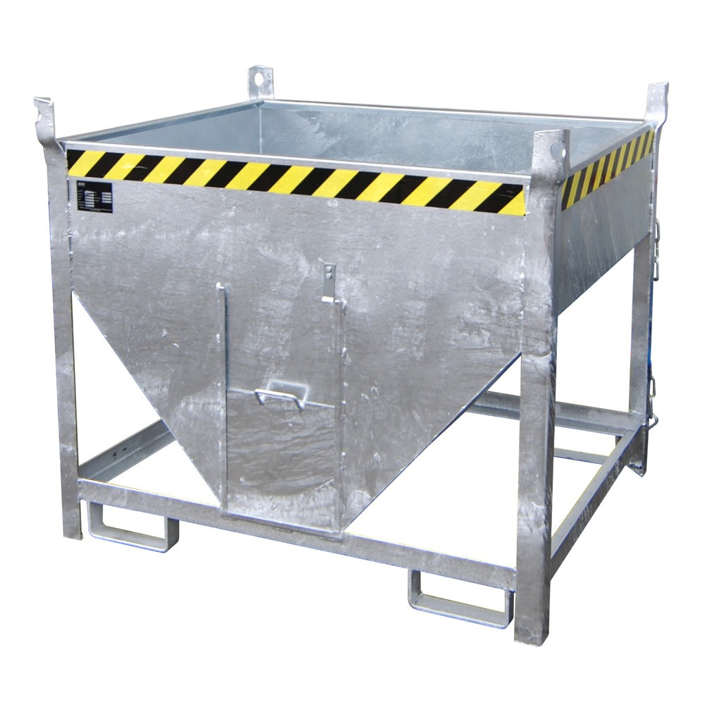Número de imagen del producto 1: Contenedor silo Bauer® con cierre corredizo, galvanizado, CC 750 kg, volumen 0,5 m³