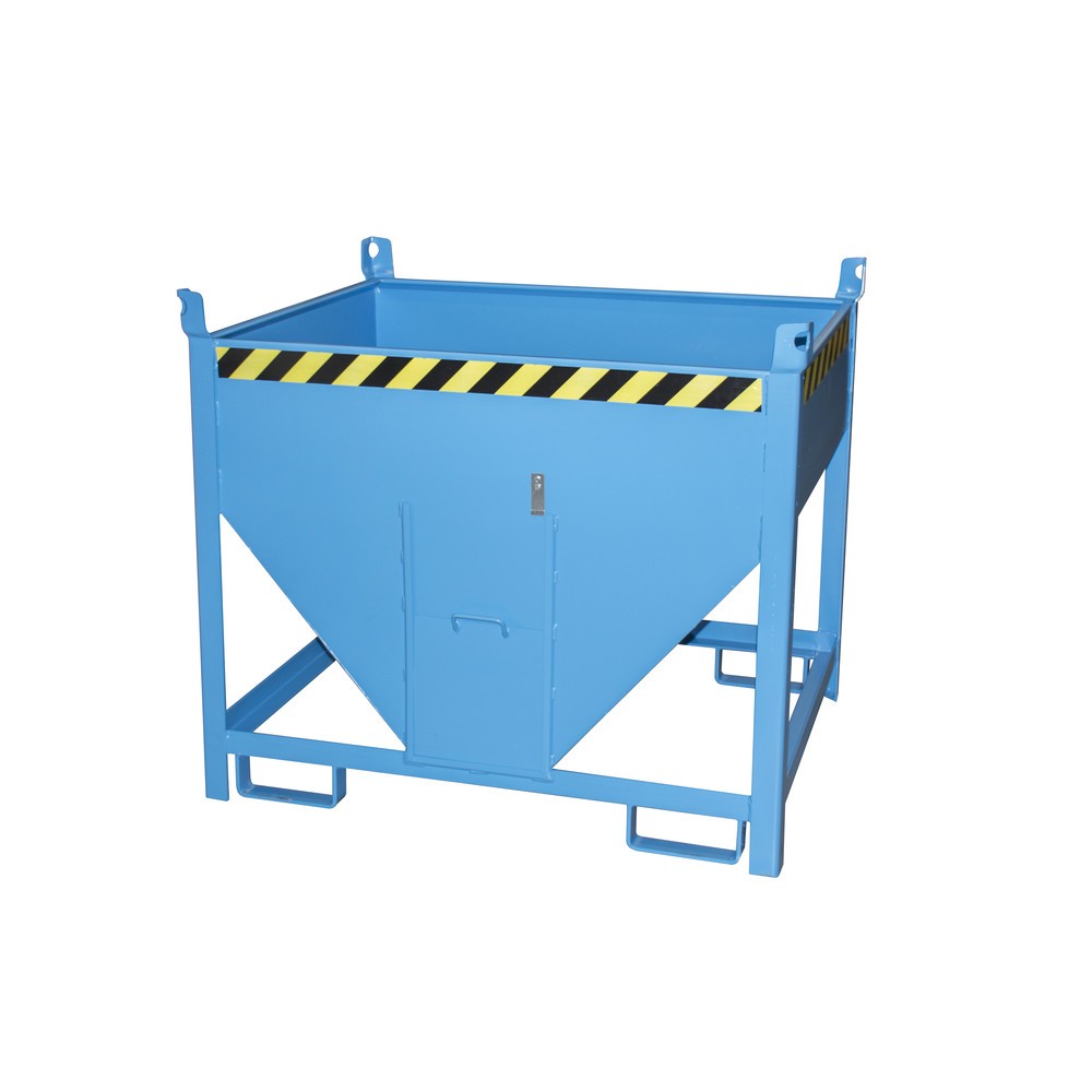 Imagen del producto: Bauer® Contenedor silo con cierre corredizo, pintado, volumen 0,5 m³, RAL 5012 azul luminoso