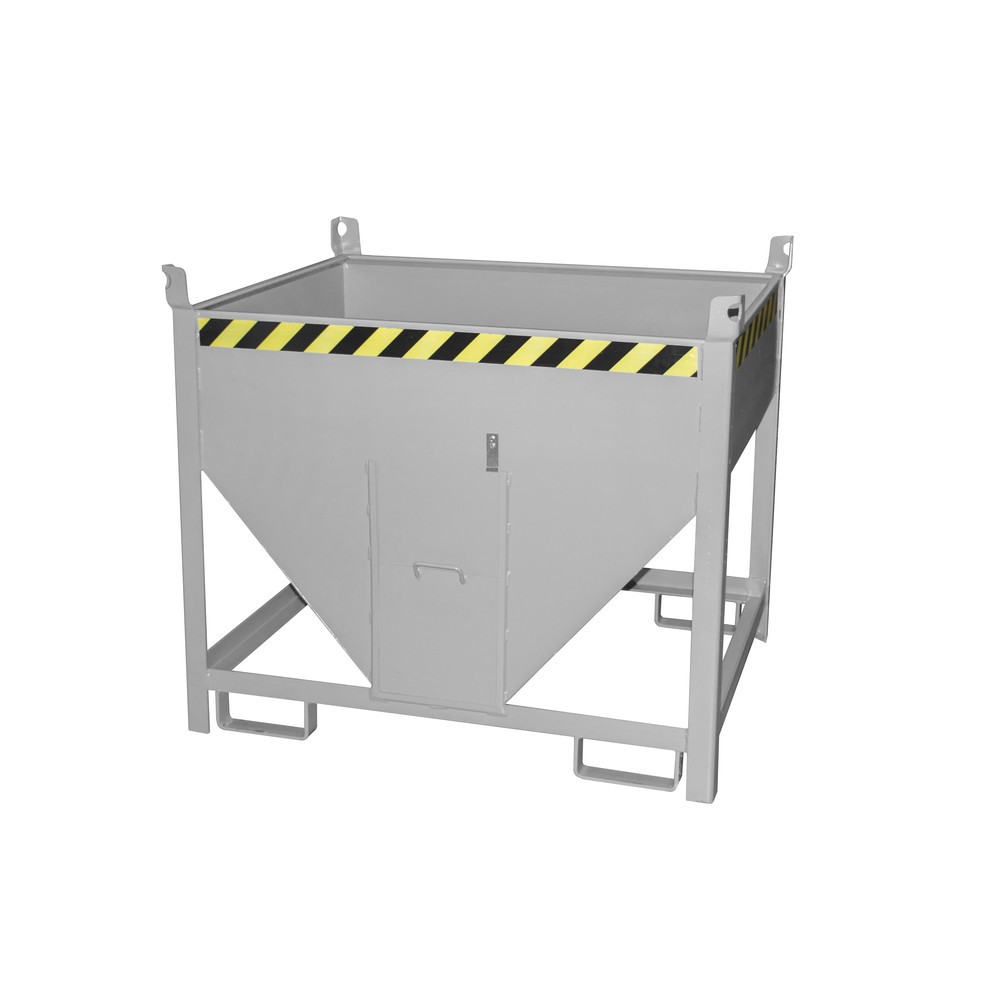 Número de imagen del producto 1: Bauer® Contenedor silo con cierre corredizo, pintado, volumen 0,5 m³, RAL 7005 gris ratón