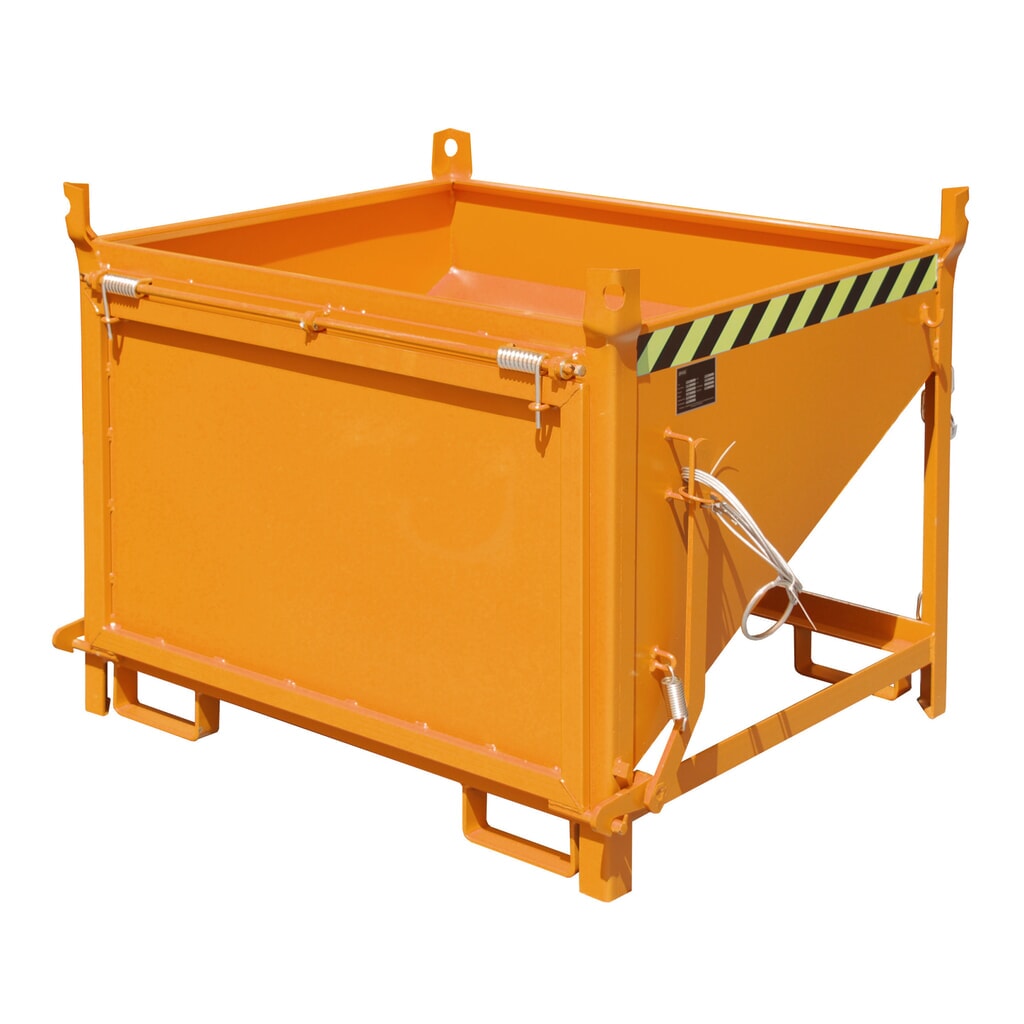 Bauer® contenedor silo con tapa, pintado, volumen 0,5 m³, RAL 2000 amarillo naranja Imagen del producto: Bauer® contenedor silo con tapa, pintado, volumen 0,5 m³, RAL 2000 amarillo naranja