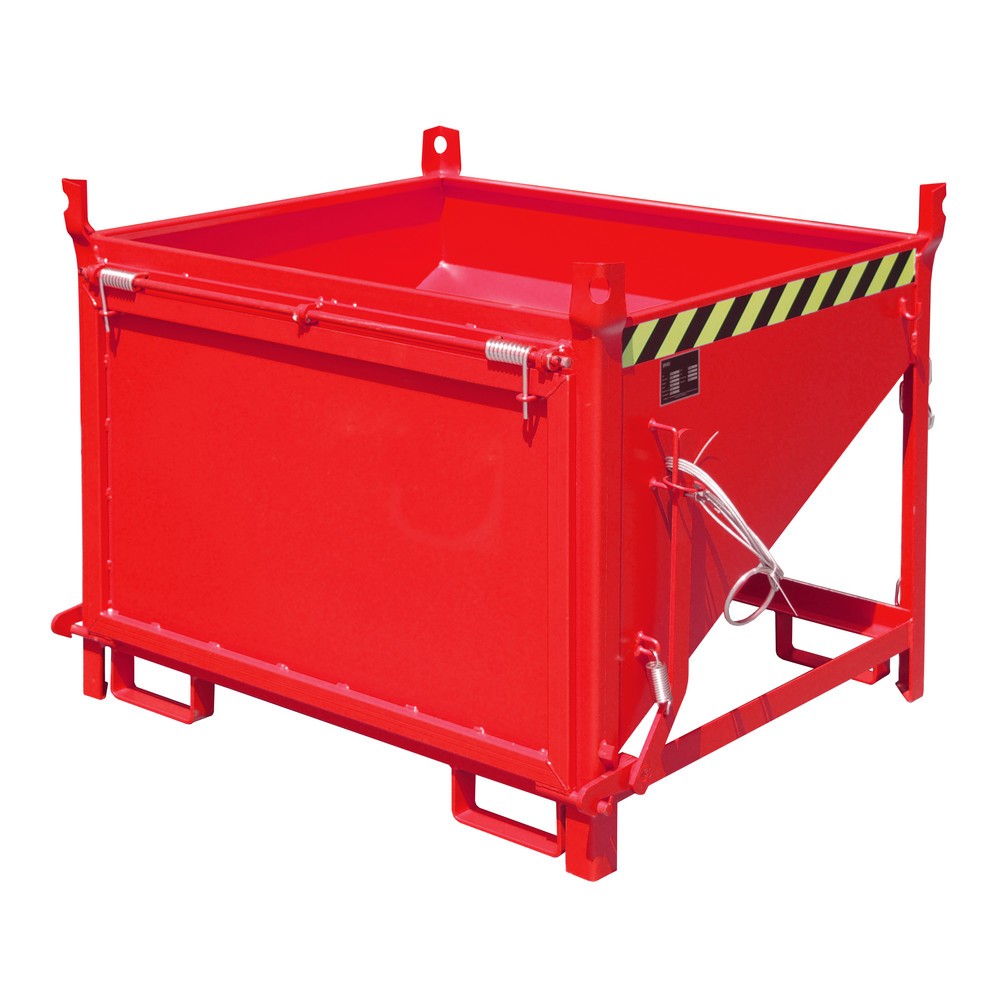 Número de imagen del producto 1: Bauer® contenedor silo con tapa, pintado, volumen 0,5 m³, RAL 3000 rojo fuego