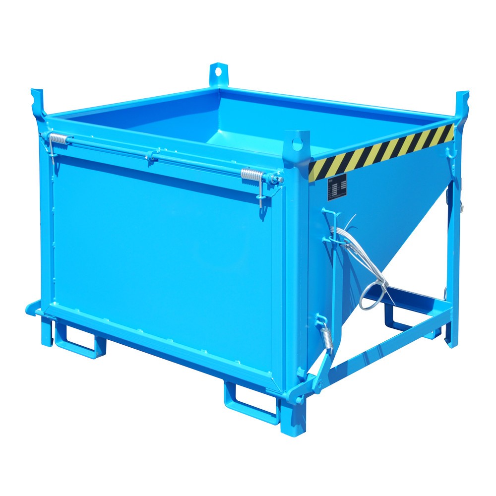 Número de imagen del producto 1: Bauer® contenedor silo con tapa, pintado, volumen 0,5 m³, RAL 5012 azul luminoso