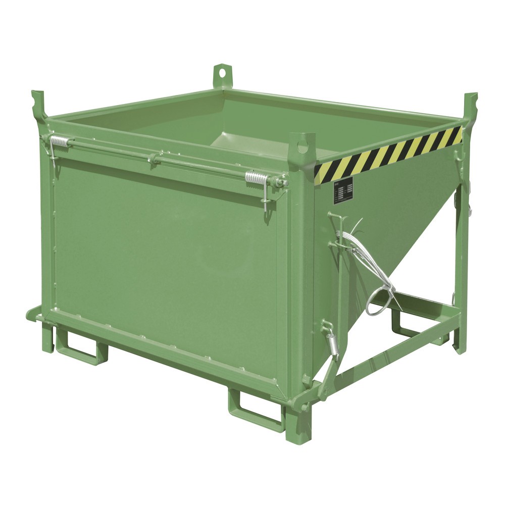 Imagen del producto: Bauer® contenedor silo con tapa, pintado, volumen 0,5 m³, RAL 6011 verde reseda