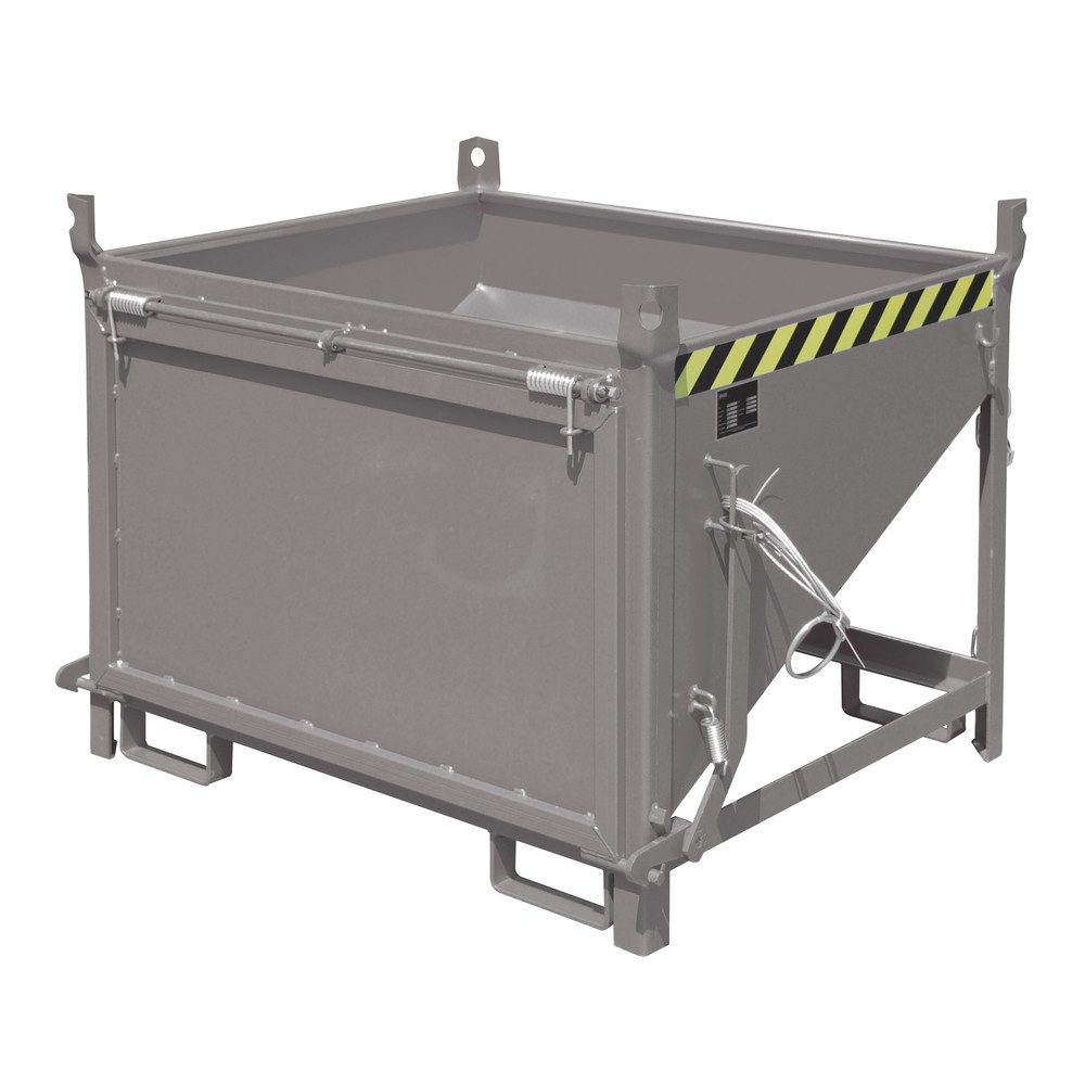 Número de imagen del producto 1: Bauer® contenedor silo con tapa, pintado, volumen 0,5 m³, RAL 7005 gris ratón