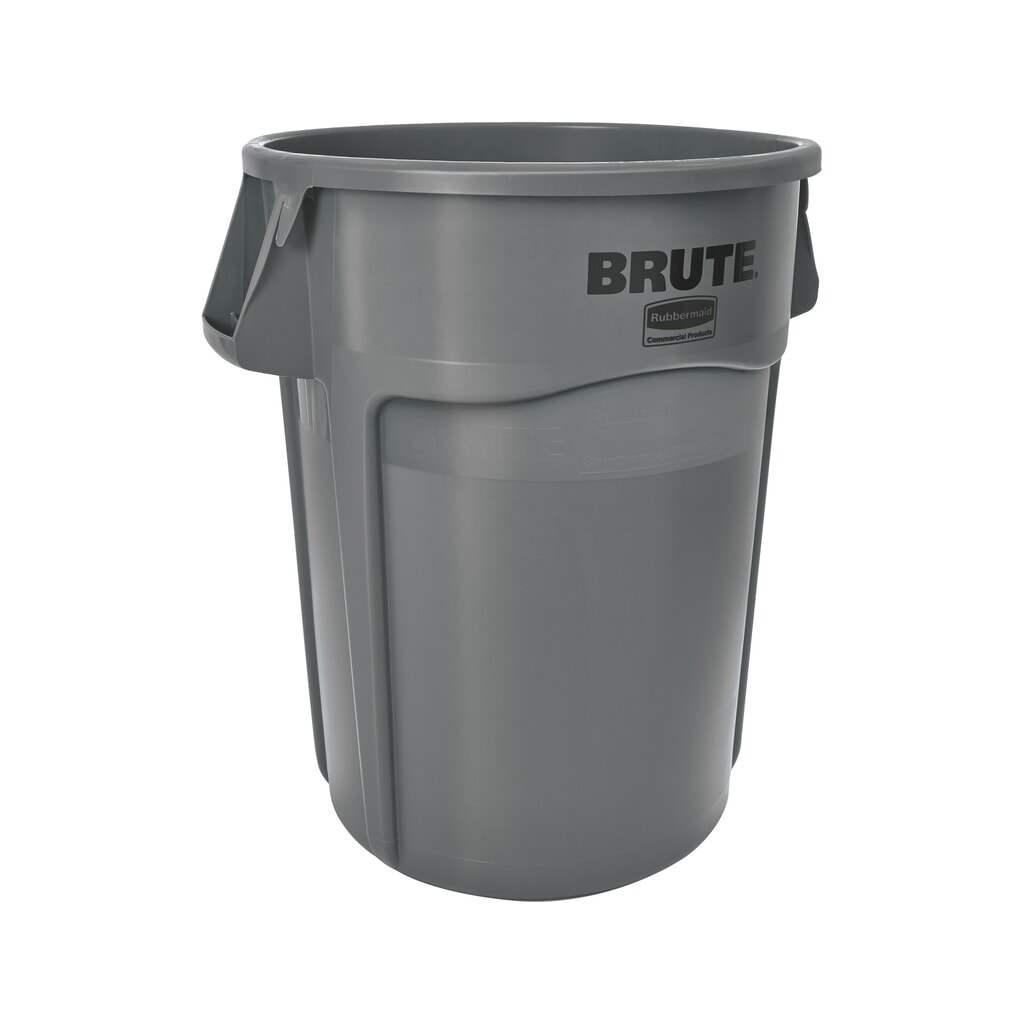 Contenedor universal Rubbermaid®, plástico, cuadrado, 166 litros, gris Imagen del producto: Contenedor universal Rubbermaid®, plástico, cuadrado, 166 litros, gris