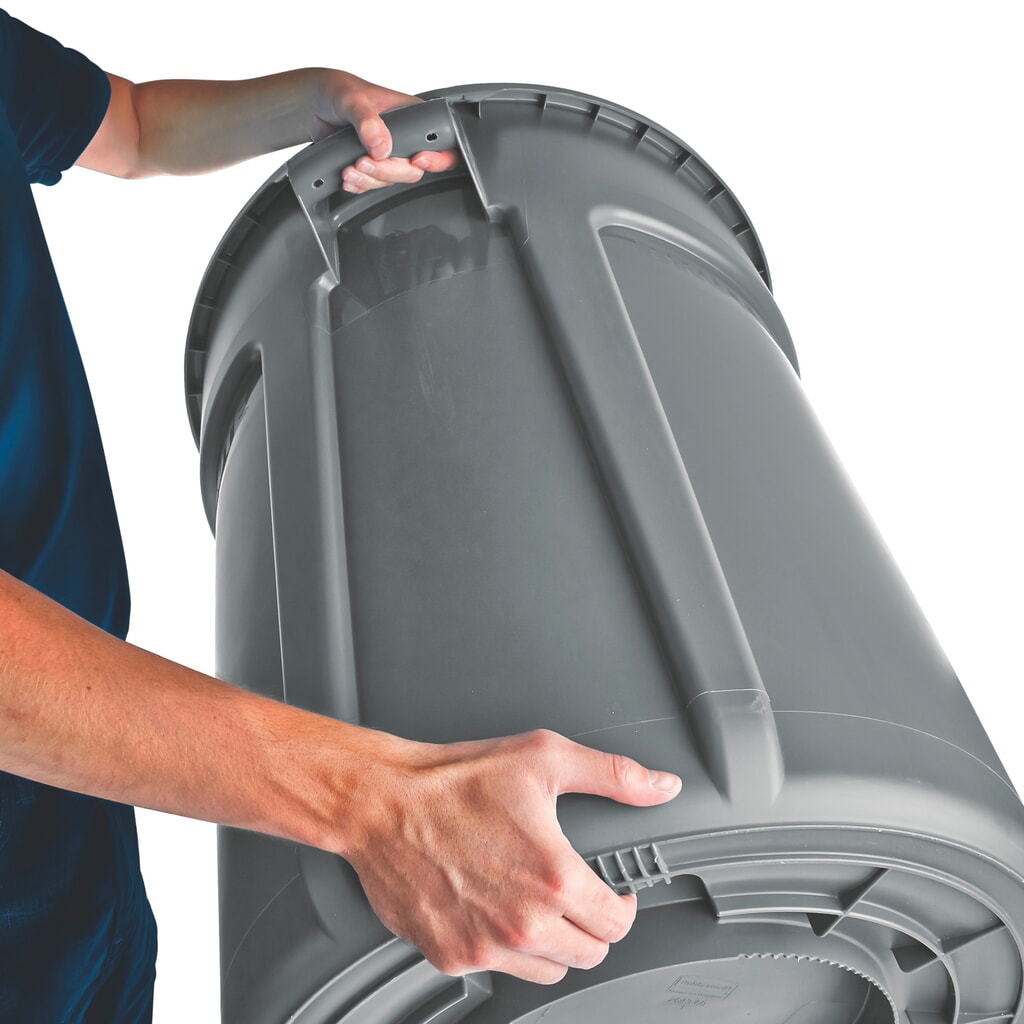 Número de imagen del producto 3: Contenedor universal Rubbermaid®, plástico, cuadrado, 208 litros, gris