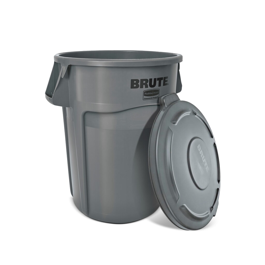 Imagen del producto: Contenedor universal Rubbermaid®, plástico, cuadrado, 121 litros, gris