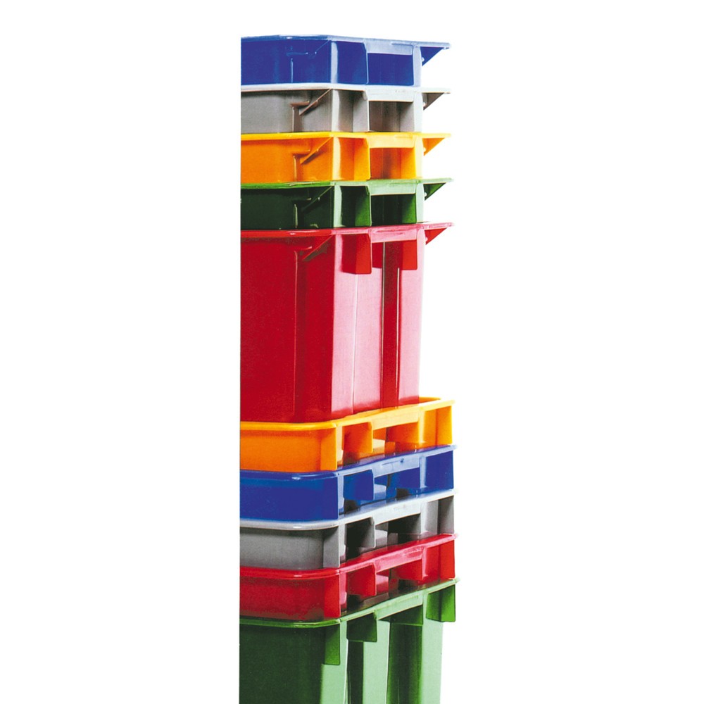 Número de imagen del producto 2: contenedor apilable giratorio de polipropileno, 45 litros, verde