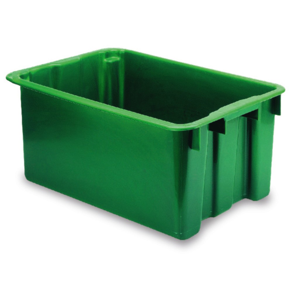 Número de imagen del producto 1: contenedor apilable giratorio de polipropileno, 45 litros, verde
