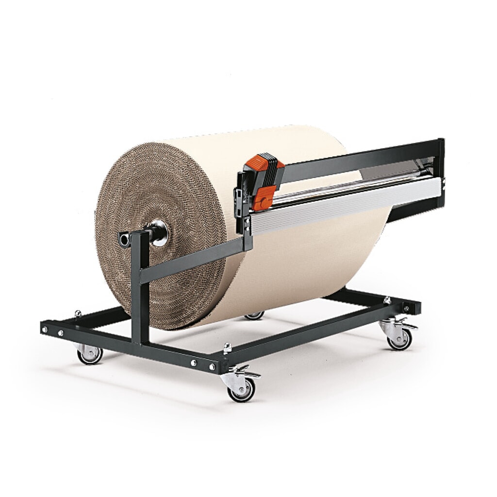 Imagen del producto: Rocholz soporte de corte bajo mesa Standard, versión móvil, peso del rollo máx. 200 kg, ancho de corte 750 mm