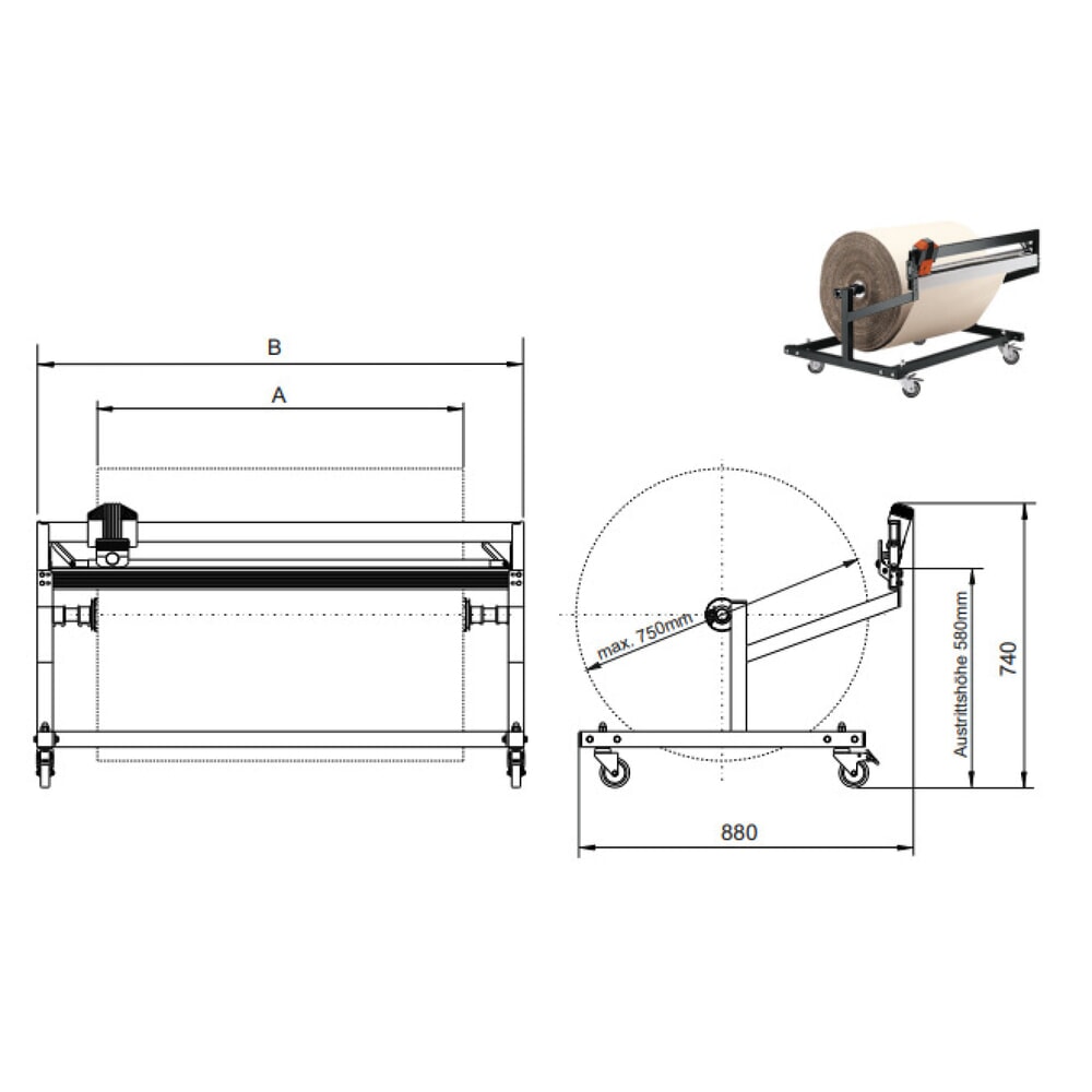 Número de imagen del producto 3: Cortador estándar, ancho de corte 750 mm