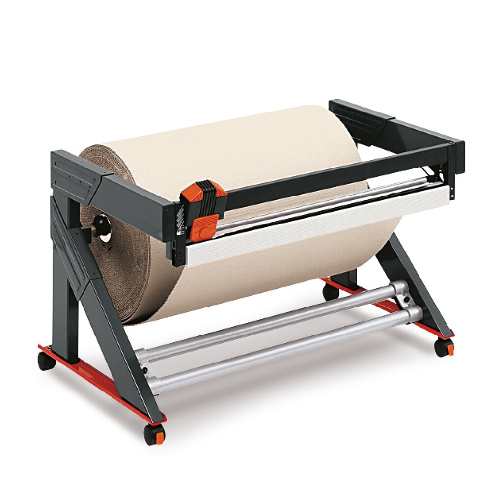 Rocholz soporte de corte bajo mesa Stabil, versión móvil, peso del rollo máx. 200 kg, ancho de corte 750 mm Imagen del producto: Rocholz soporte de corte bajo mesa Stabil, versión móvil, peso del rollo máx. 200 kg, ancho de corte 750 mm