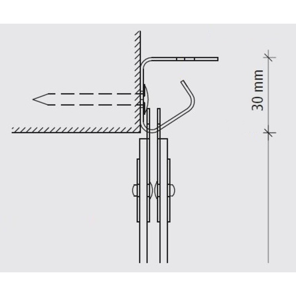 Número de imagen del producto 3: Cortina de bandas para interiores, longitud de banda de 2.200 mm, solapamiento de 36 mm