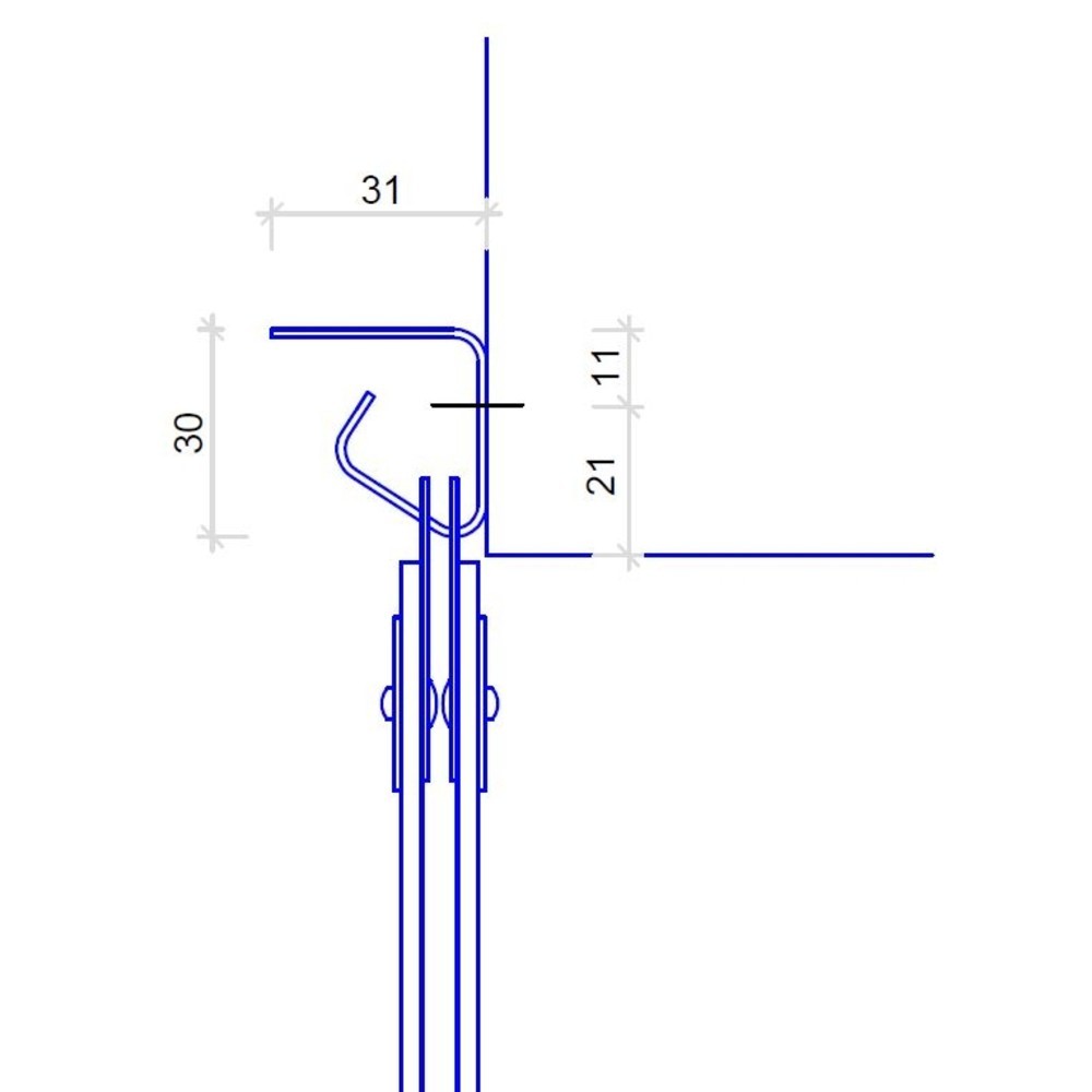 Número de imagen del producto 5: Cortina de bandas para interiores, longitud de banda de 2.200 mm, solapamiento de 36 mm