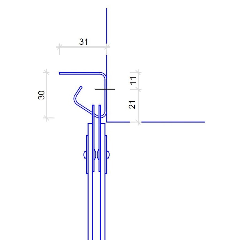 Número de imagen del producto 5: Cortina de bandas para interiores, longitud de banda de 2.000 mm, solapamiento de 36 mm
