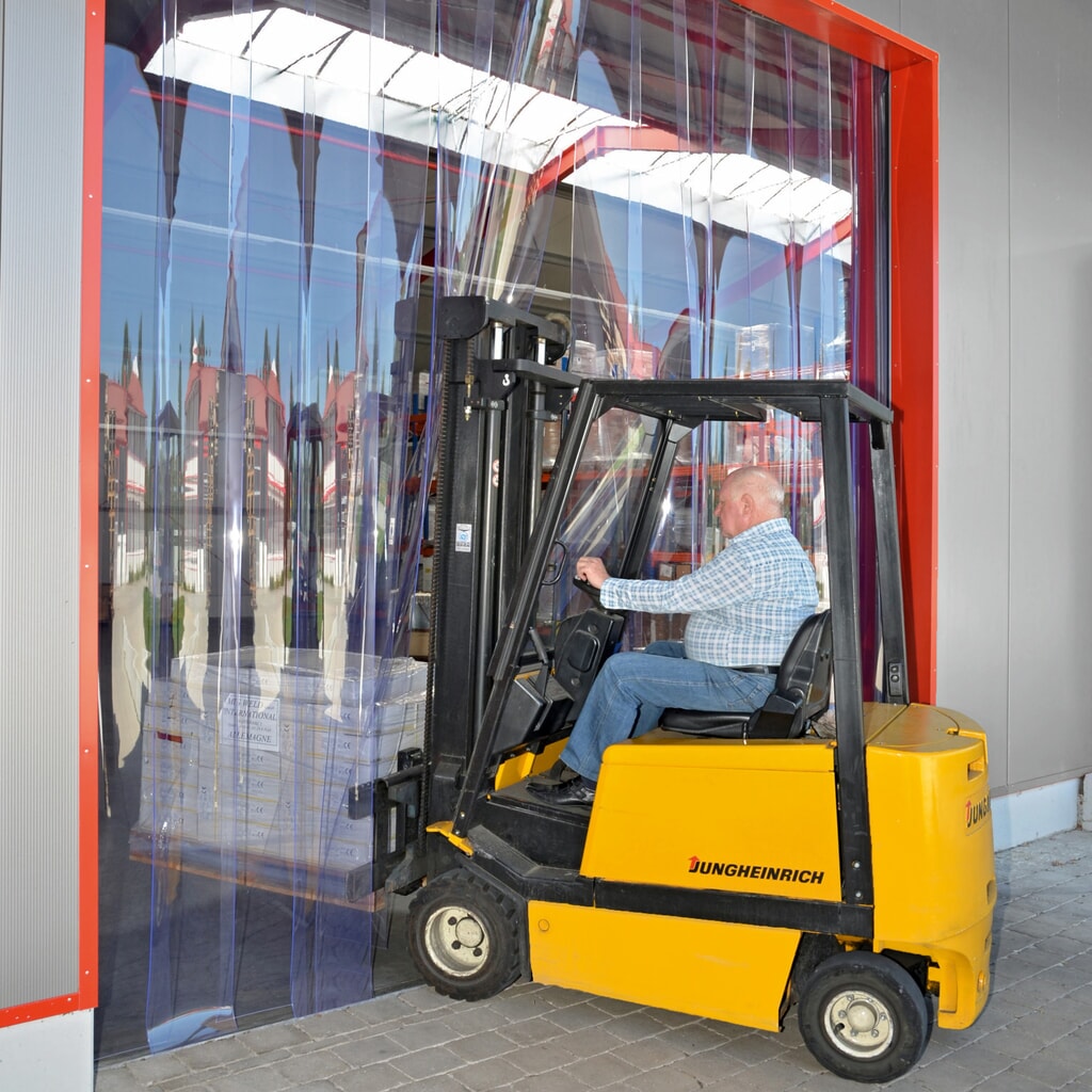 Imagen del producto: Cortina de bandas para interiores, longitud de banda de 2.000 mm, solapamiento de 36 mm