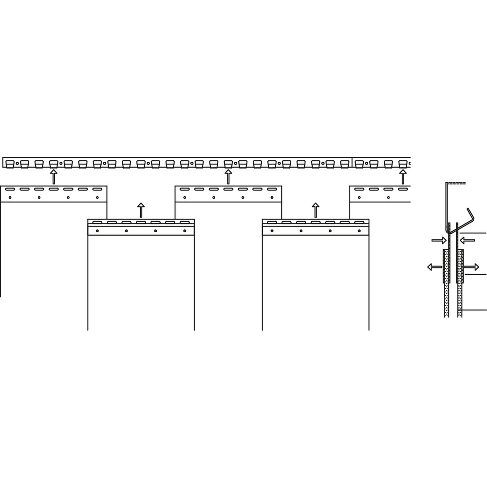 Número de imagen del producto 9: Cortina de bandas para interiores, longitud de banda de 2.800 mm, solapamiento de 77 mm