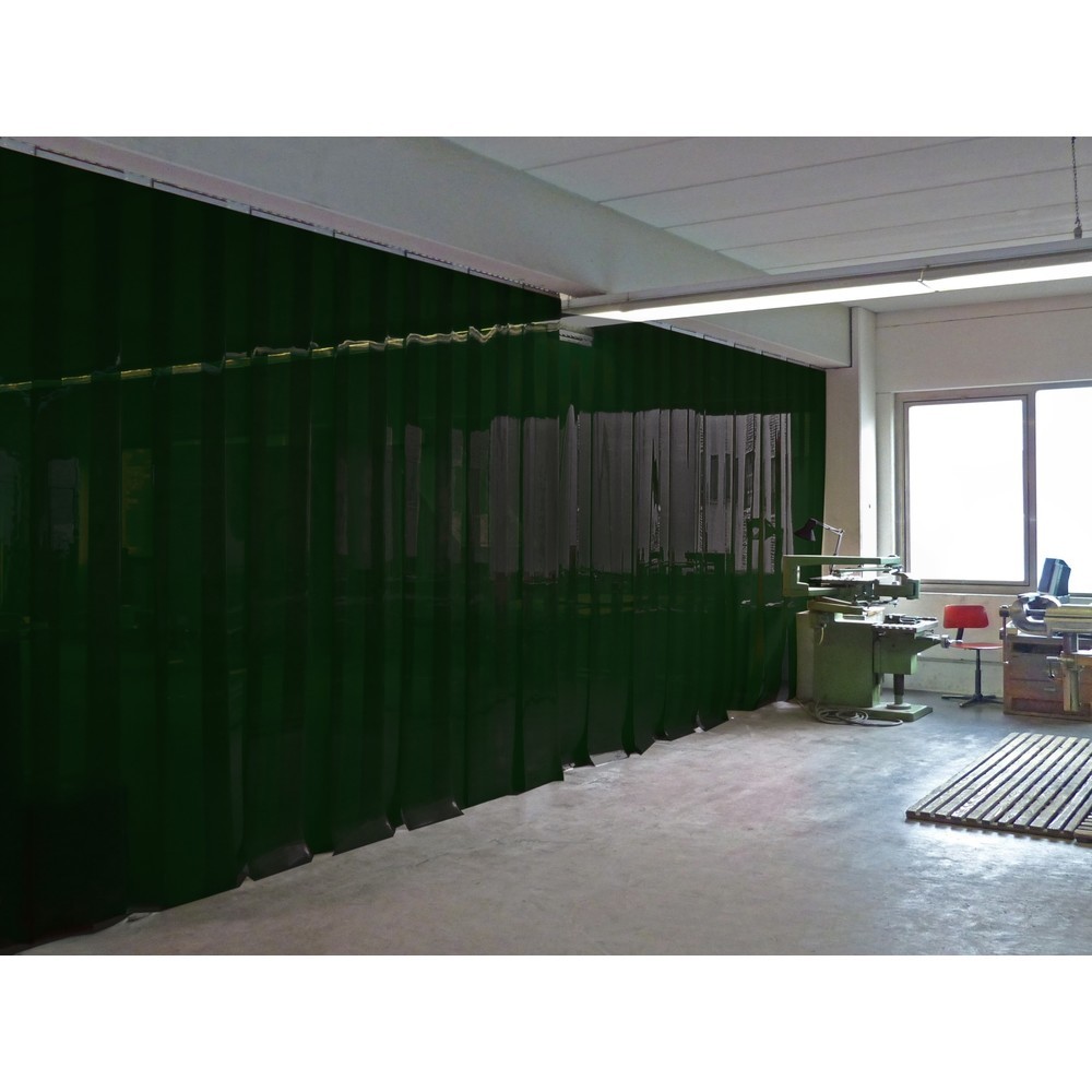 Imagen del producto: Cortina de láminas protectora de soldadura, láminas de 2x 300 mm, superposición 54 mm, altura 1.600 mm