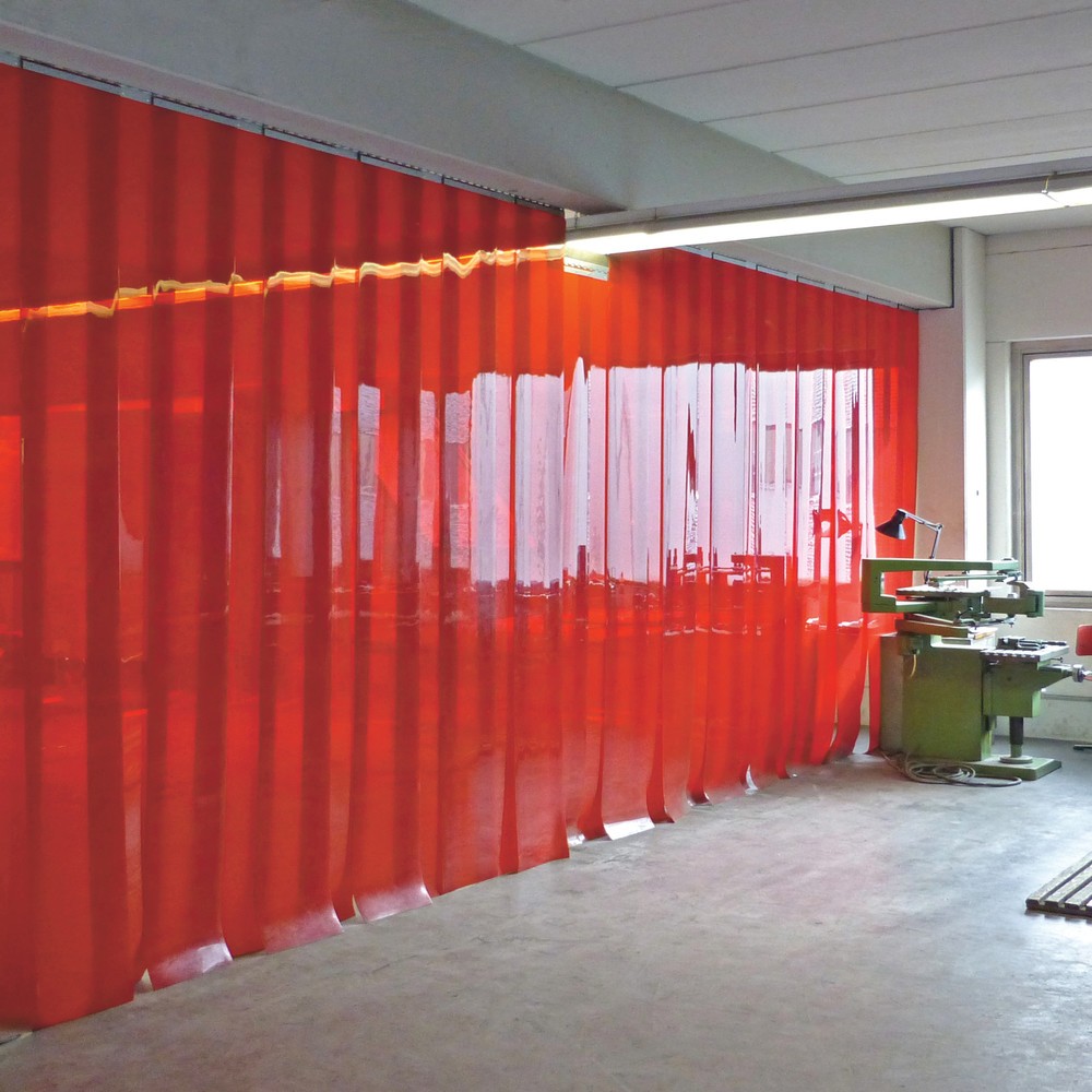 Imagen del producto: Cortina de protección de soldadura, longitud de las bandas: 1.800 mm, solapamiento: 54 mm