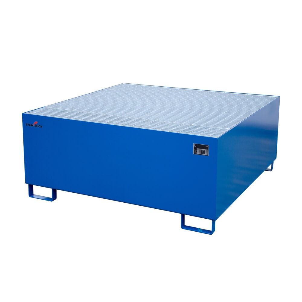 Imagen del producto: Cuba de contención Steinbock® de acero para 1x KTC/IBC (contenedores cisterna cúbicos /a granel), azul