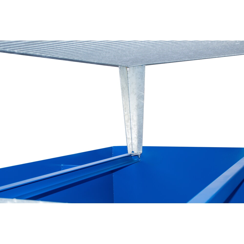 Número de imagen del producto 4: Cuba de contención Steinbock® de acero para 1x KTC/IBC (contenedores cisterna cúbicos /a granel), incl. punto de trasegado, azul