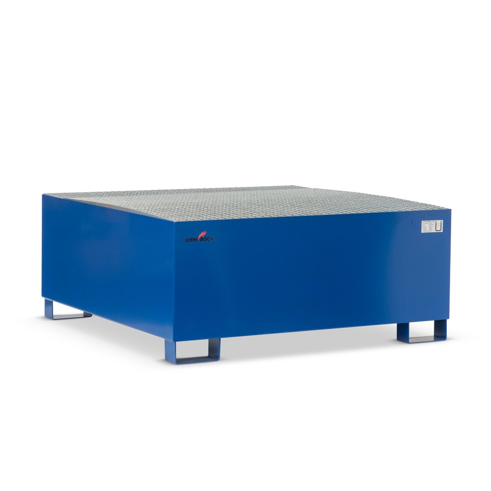 Número de imagen del producto 3: Cuba de contención Steinbock® de acero para 1x KTC/IBC (contenedores cisterna cúbicos /a granel), azul