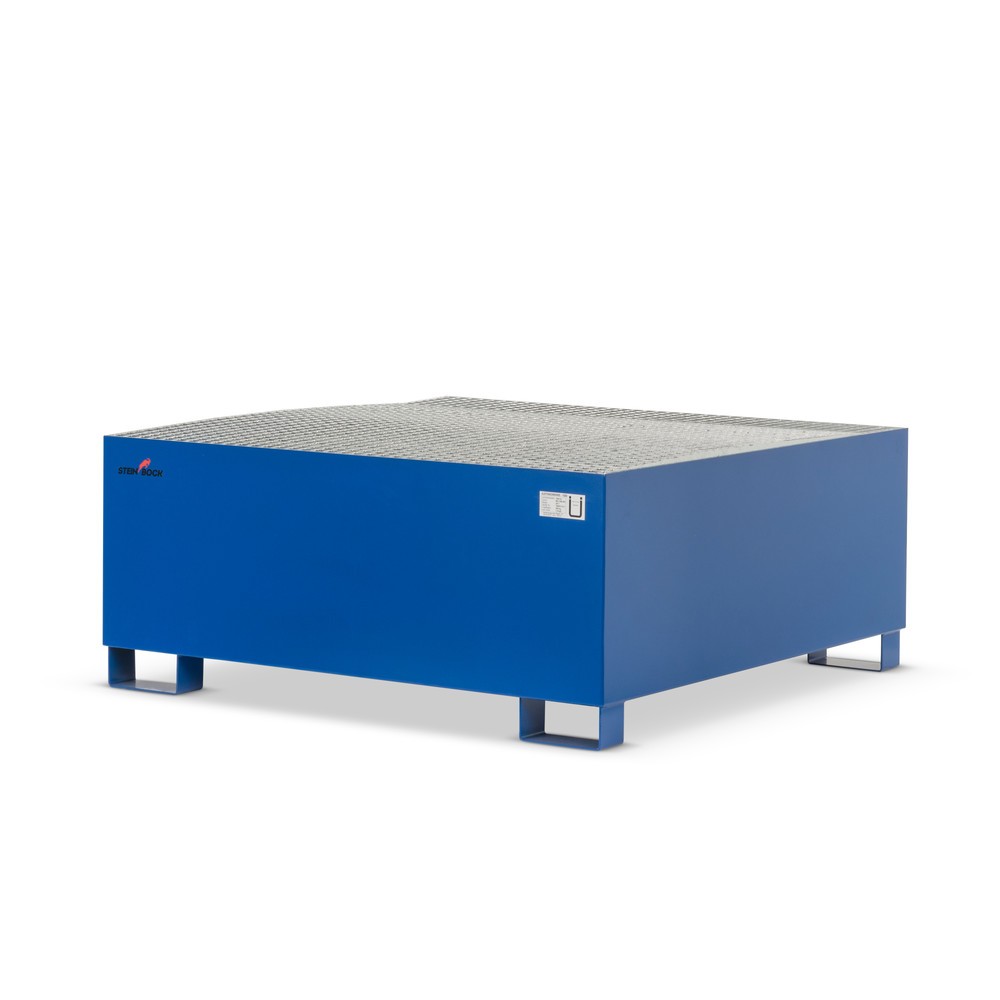 Número de imagen del producto 4: Cuba de contención Steinbock® de acero para 1x KTC/IBC (contenedores cisterna cúbicos /a granel), azul
