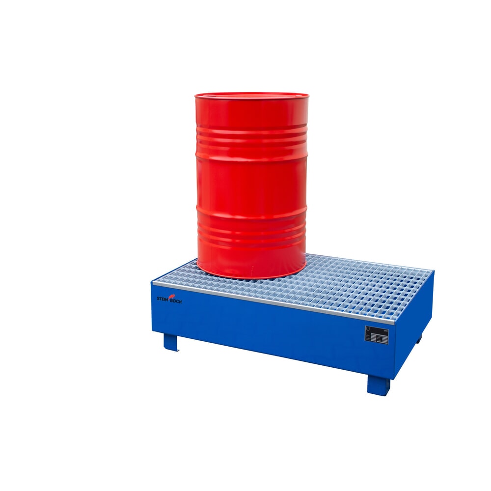 Número de imagen del producto 6: Cuba de contención Steinbock®, 2x200 l, Al x An x Fo 360 x 800 x 1.200 mm, incl. rejilla, azul