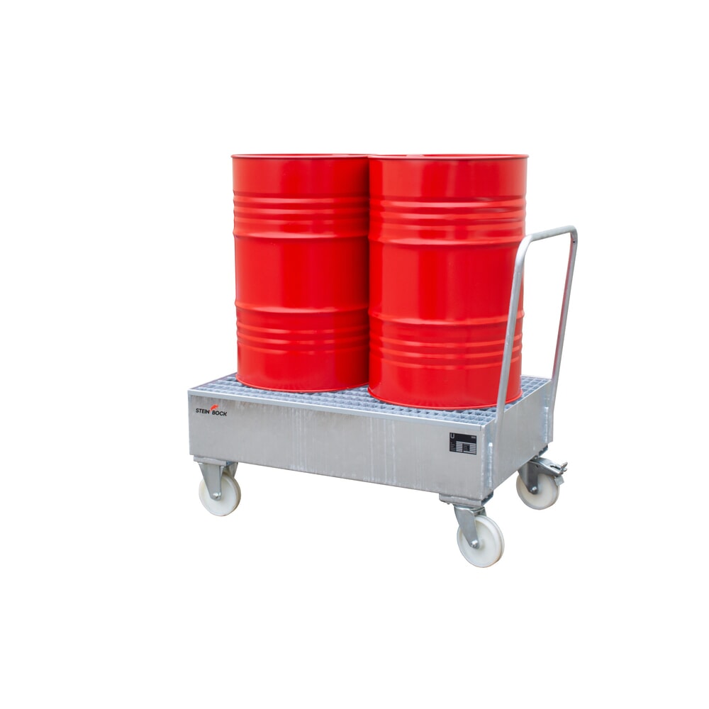 Número de imagen del producto 5: Cuba de contención Steinbock® para barriles de 200 litros, con ruedas, galvanizada en caliente