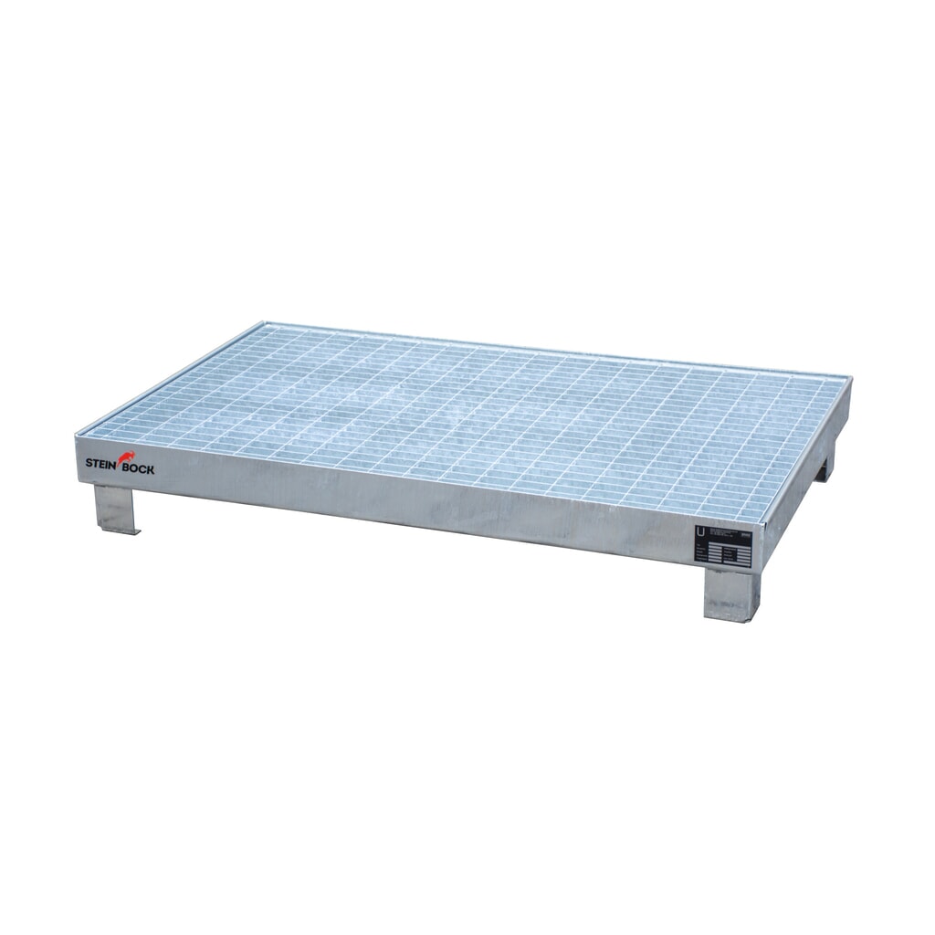 Imagen del producto: Steinbock® cubeta de retención para 6 barriles de 60 litros, incl. rejilla galvanizada, galvanizado en caliente