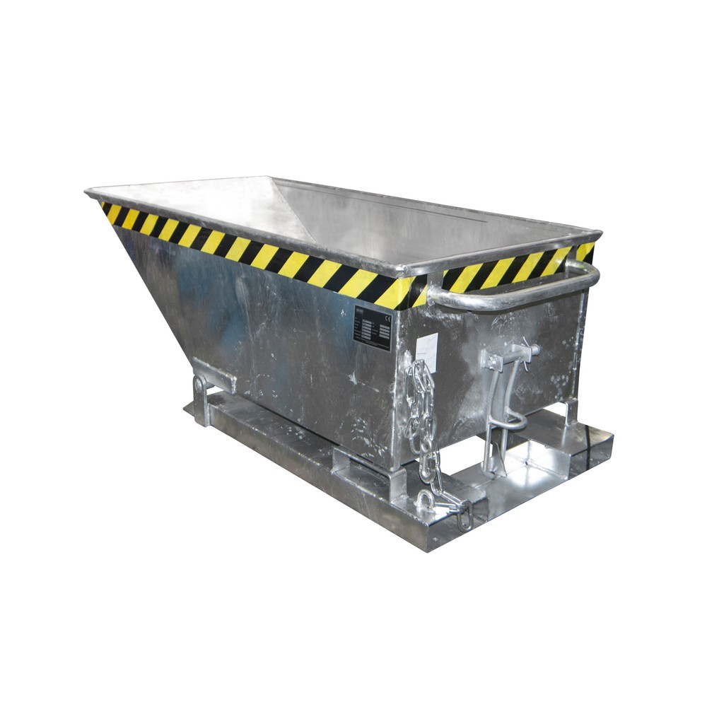 Imagen del producto: Cubeta con mecanismo de vuelco Bauer®, cubeta baja, galvanizada, volumen 0,25 m³