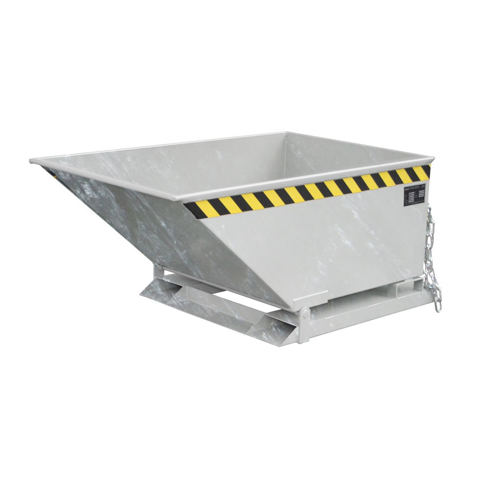 Imagen del producto: Cubeta con mecanismo de vuelco Bauer®, cubeta baja, galvanizada, volumen 0,4 m³