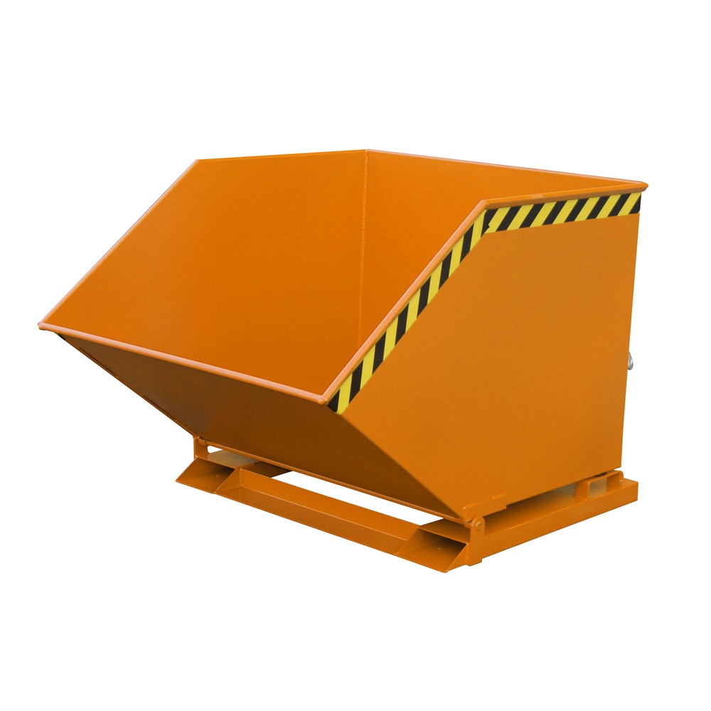 Imagen del producto: Bauer® Cubeta con mecanismo de vuelco, en forma de caja, pintada, volumen 1 m³, RAL 2000 amarillo naranja