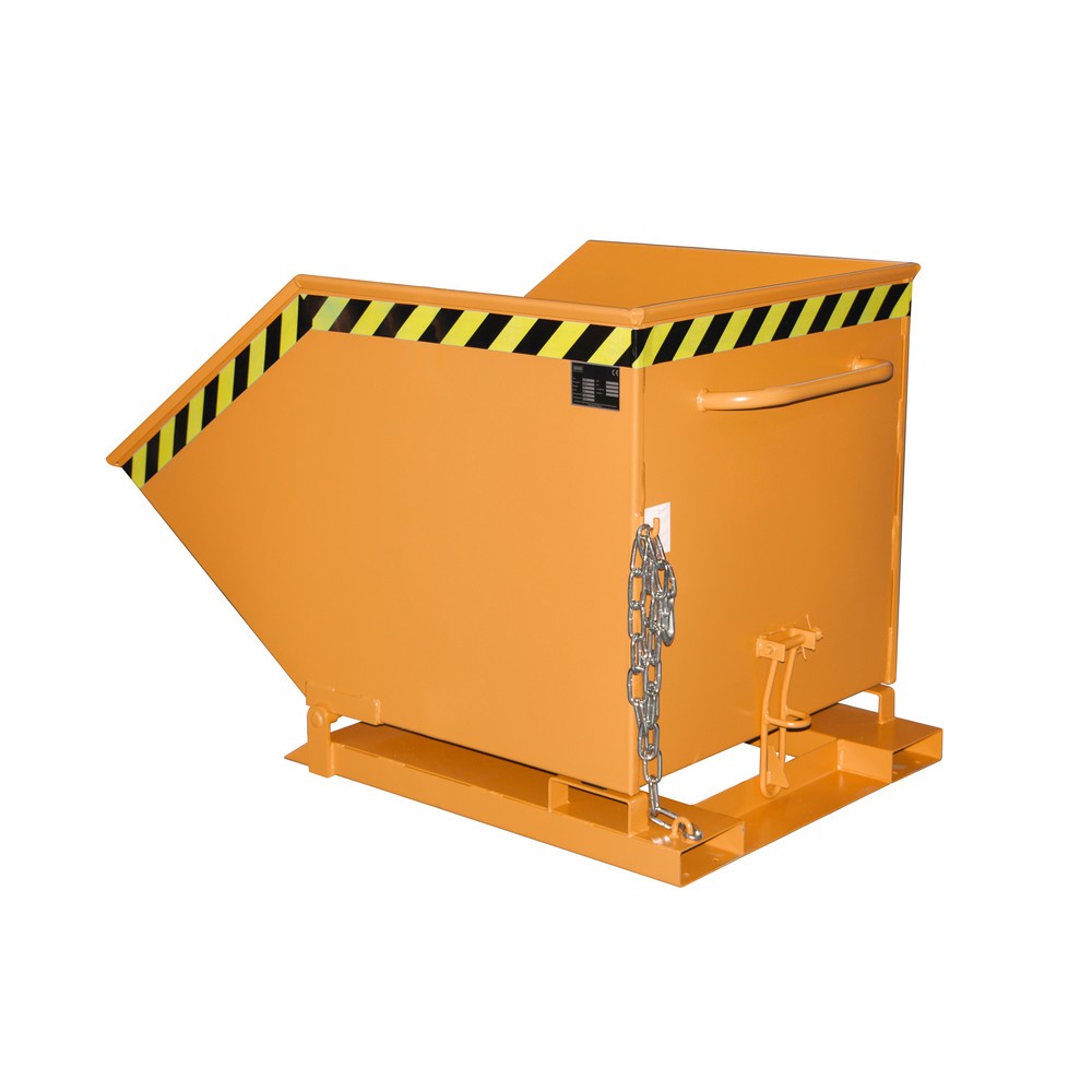 Imagen del producto: Bauer® volquete to de inclinación, hueco en forma de caja, pintado, volumen 0,6 m³, RAL 2000 amarillo naranja