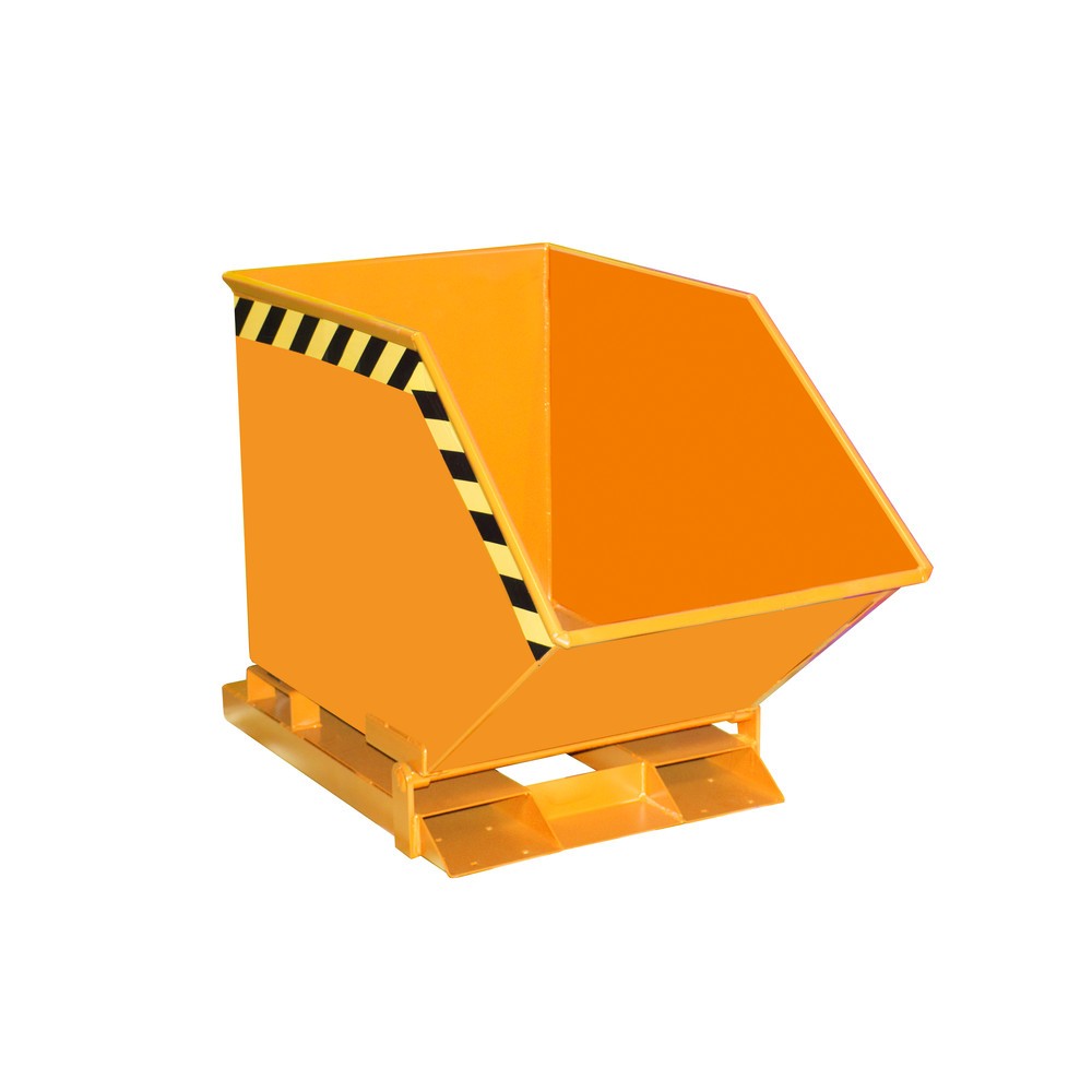 Imagen del producto: Bauer® Cubeta con mecanismo de vuelco, en forma de caja, pintada, volumen 0,25 m³, RAL 2000 amarillo naranja