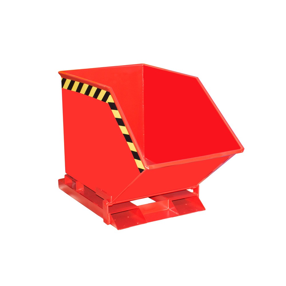 Imagen del producto: Bauer® Cubeta con mecanismo de vuelco, en forma de caja, pintada, volumen 0,25 m³, RAL 3000 rojo fuego