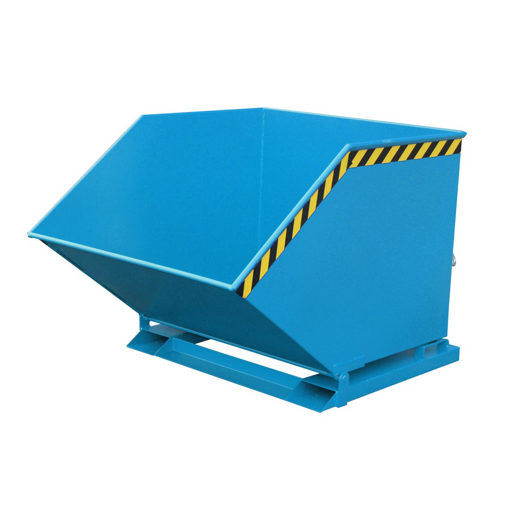 Imagen del producto: Bauer® Cubeta con mecanismo de vuelco, en forma de caja, pintada, volumen 1 m³, RAL 5012 azul luminoso